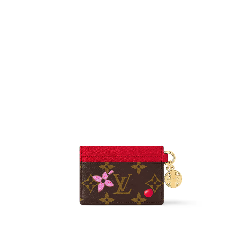 Louis Vuitton M12215 EARLY ACCESS LV Charms Card Holder Candy Red