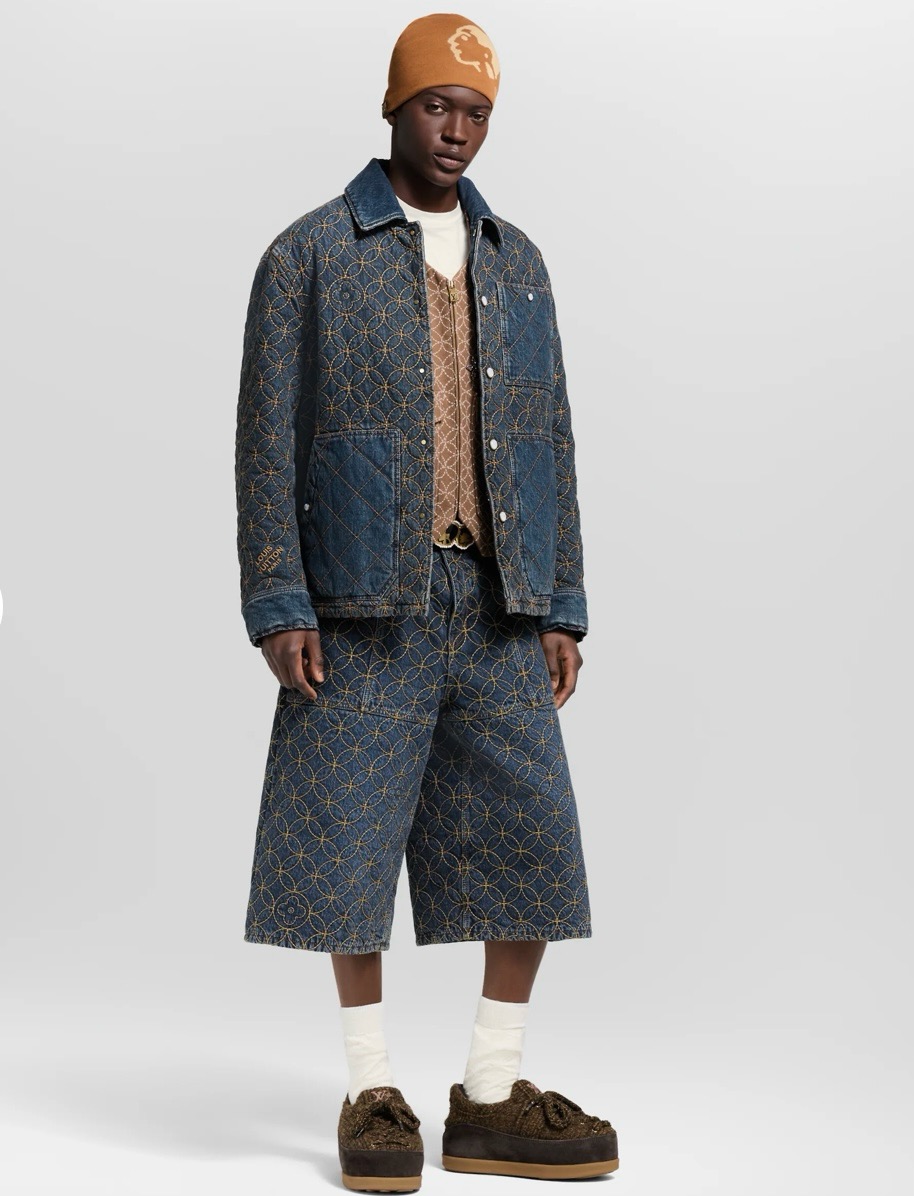 Louis Vuitton1AILM7 Embroidered Denim Blouson