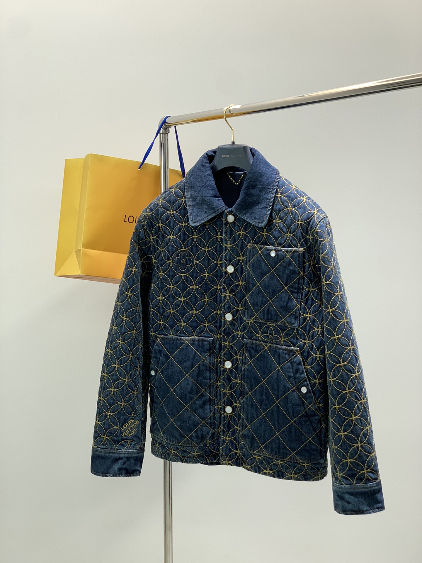 Louis Vuitton1AILM7 Embroidered Denim Blouson