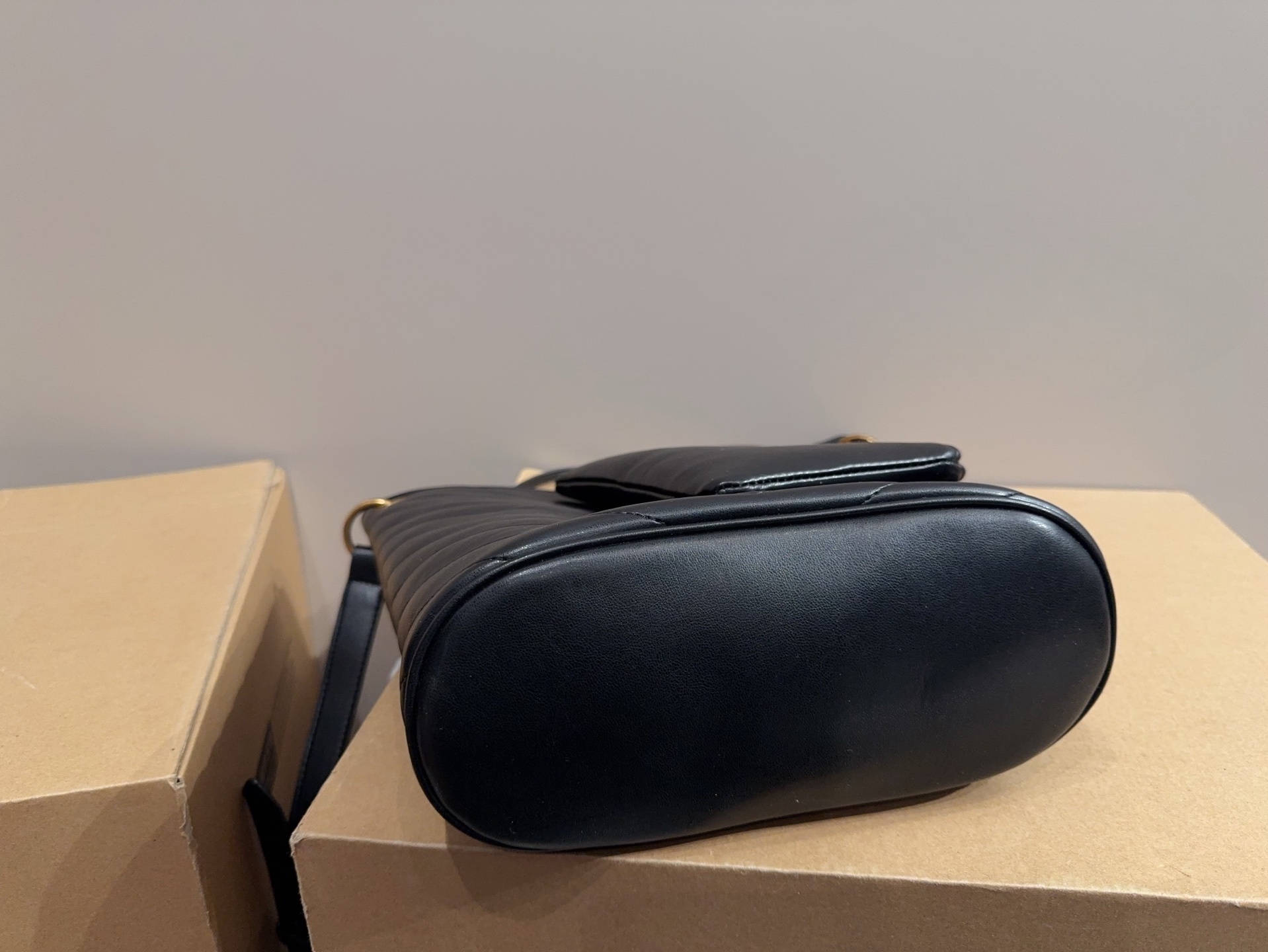 YSL Leather Bucket Bag