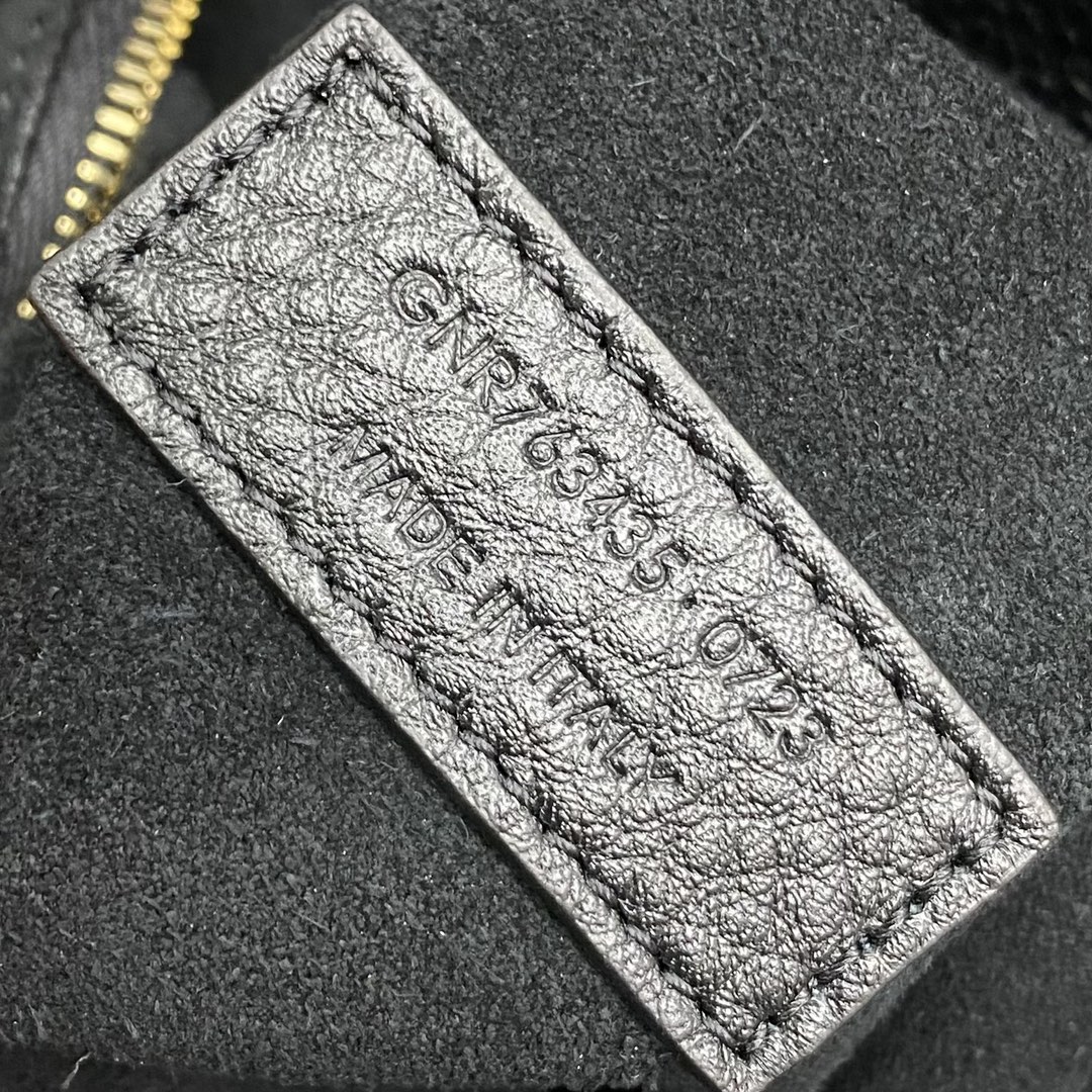 YSL LE 5 À 7 bea in grained leather-Black