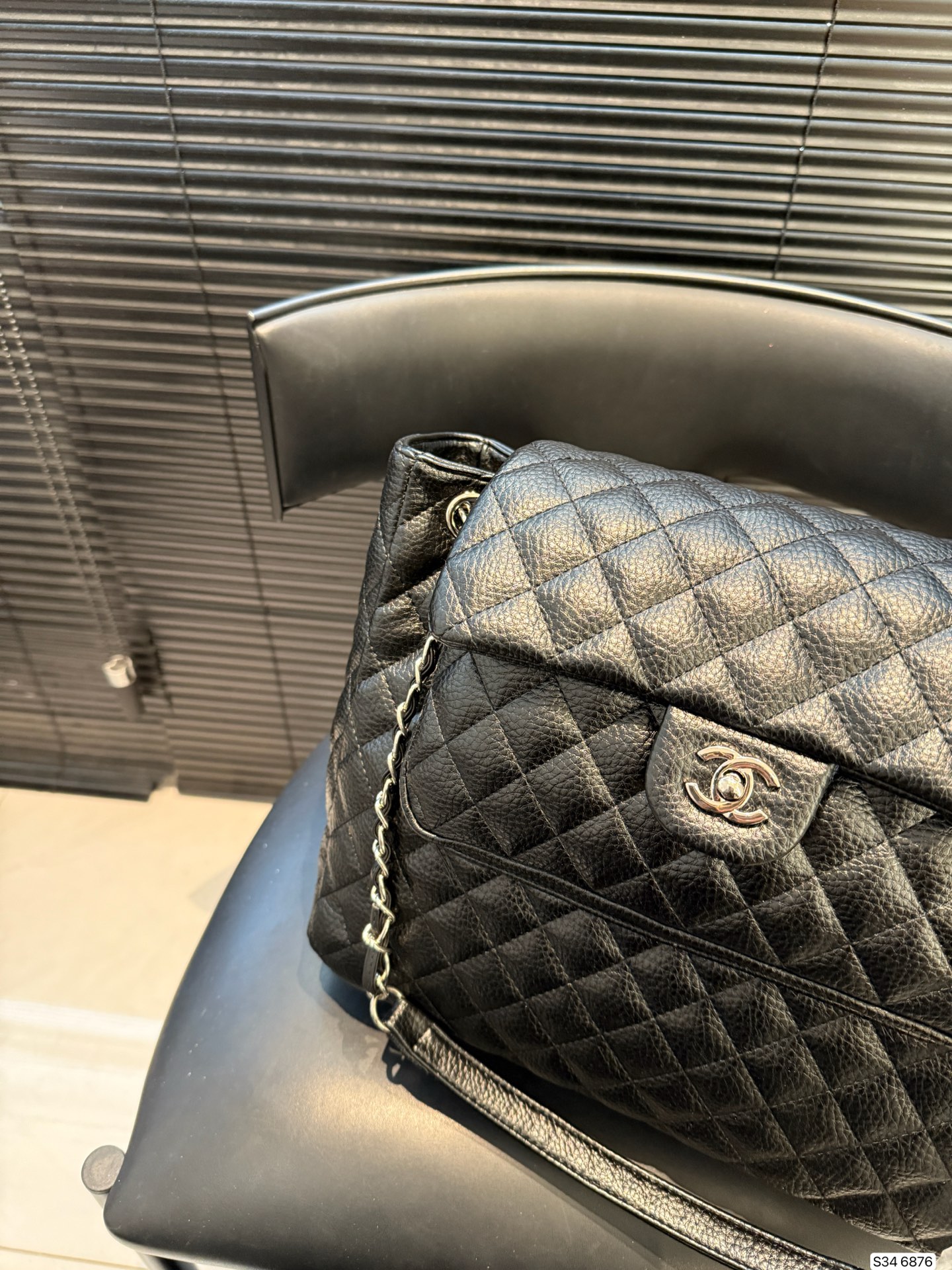 Chanel Black & Silver Large Pocket Tote