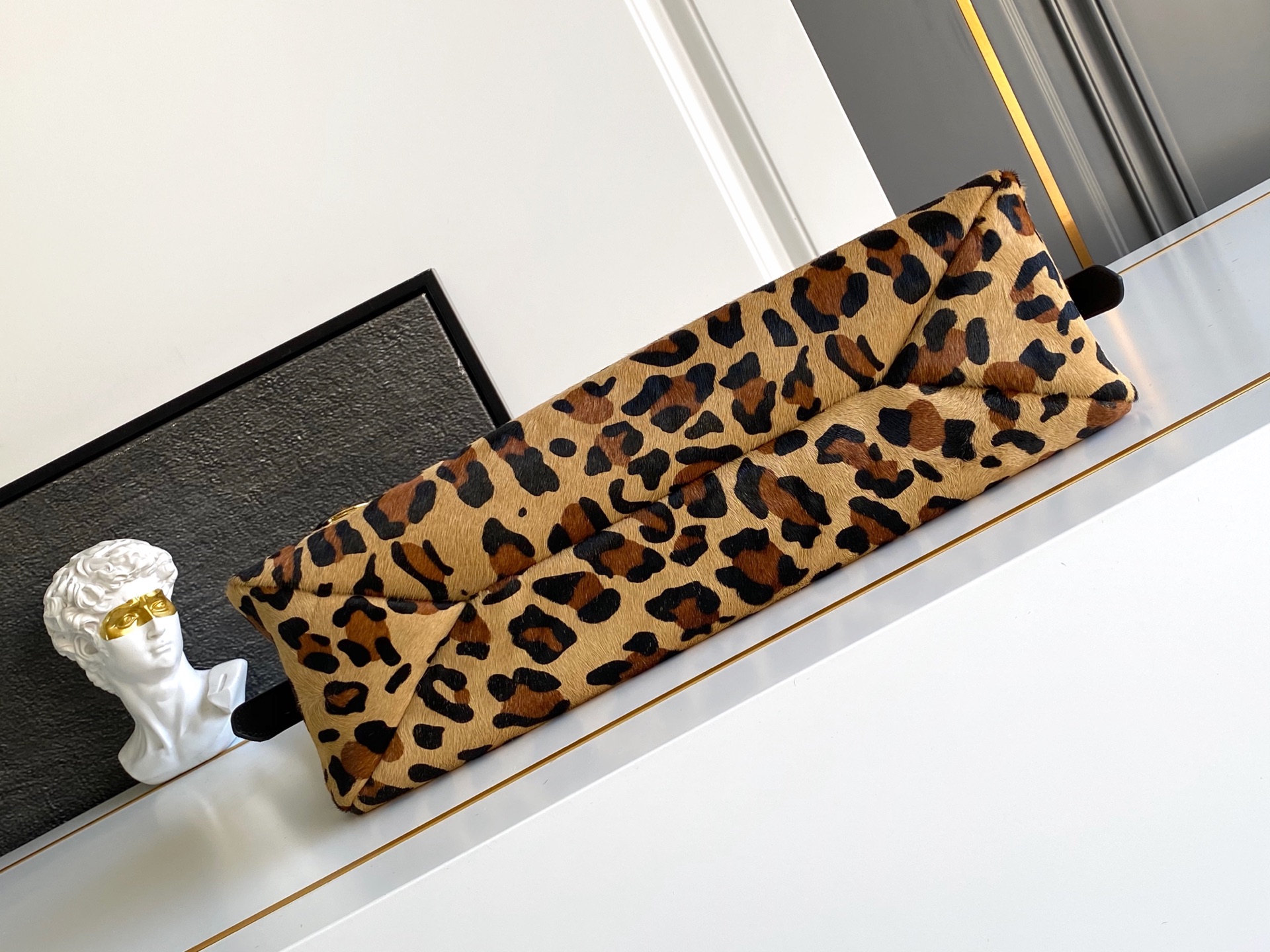 Prada Aimée large leather shoulder bag Leopard Print