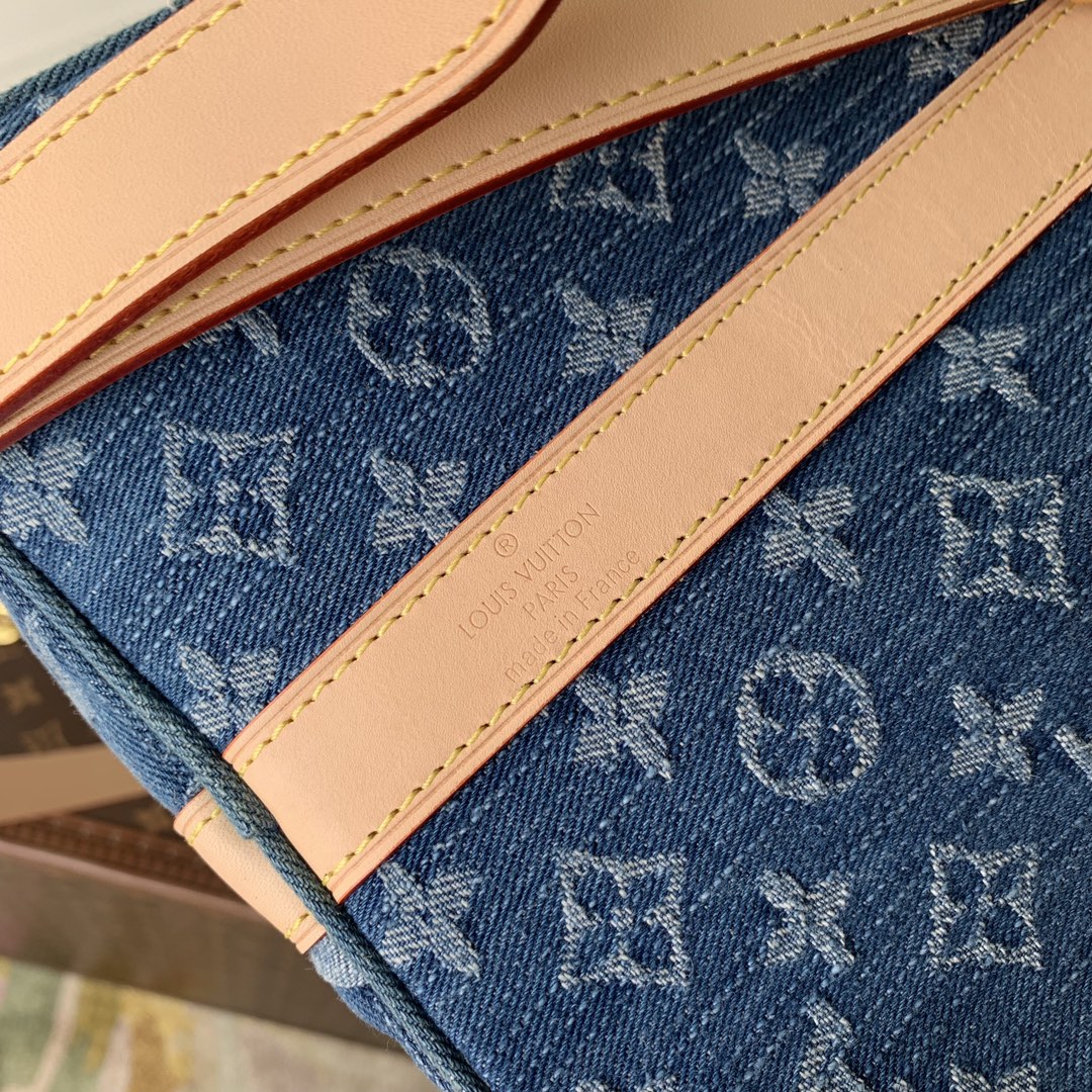 Louis Vuitton M24315 Keepall Bandoulière 45 Denim Blue