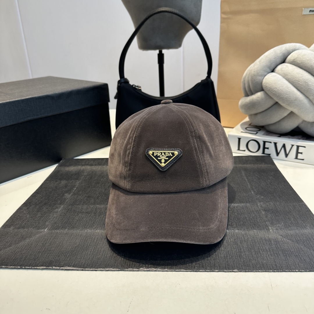 Prada Velvet Baseball Cap