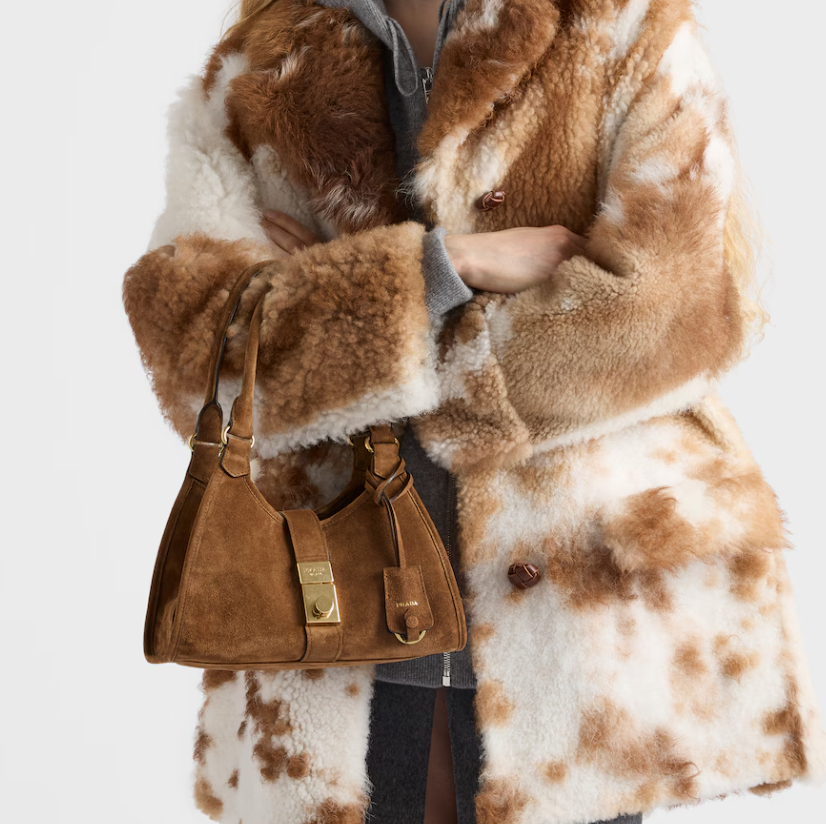 Prada Small suede tote bag