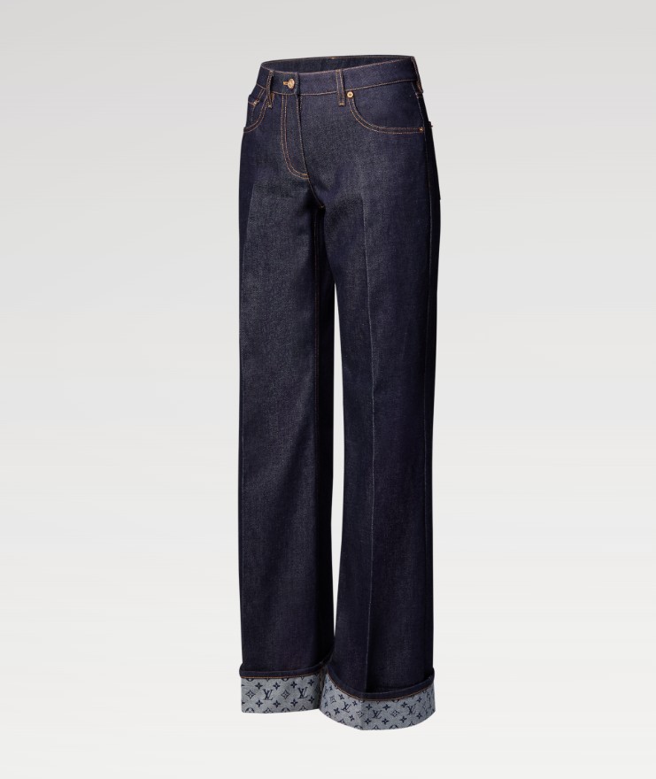 LOUIS VUITTON 1AIBHC Cuffed Hem Flared Jeans