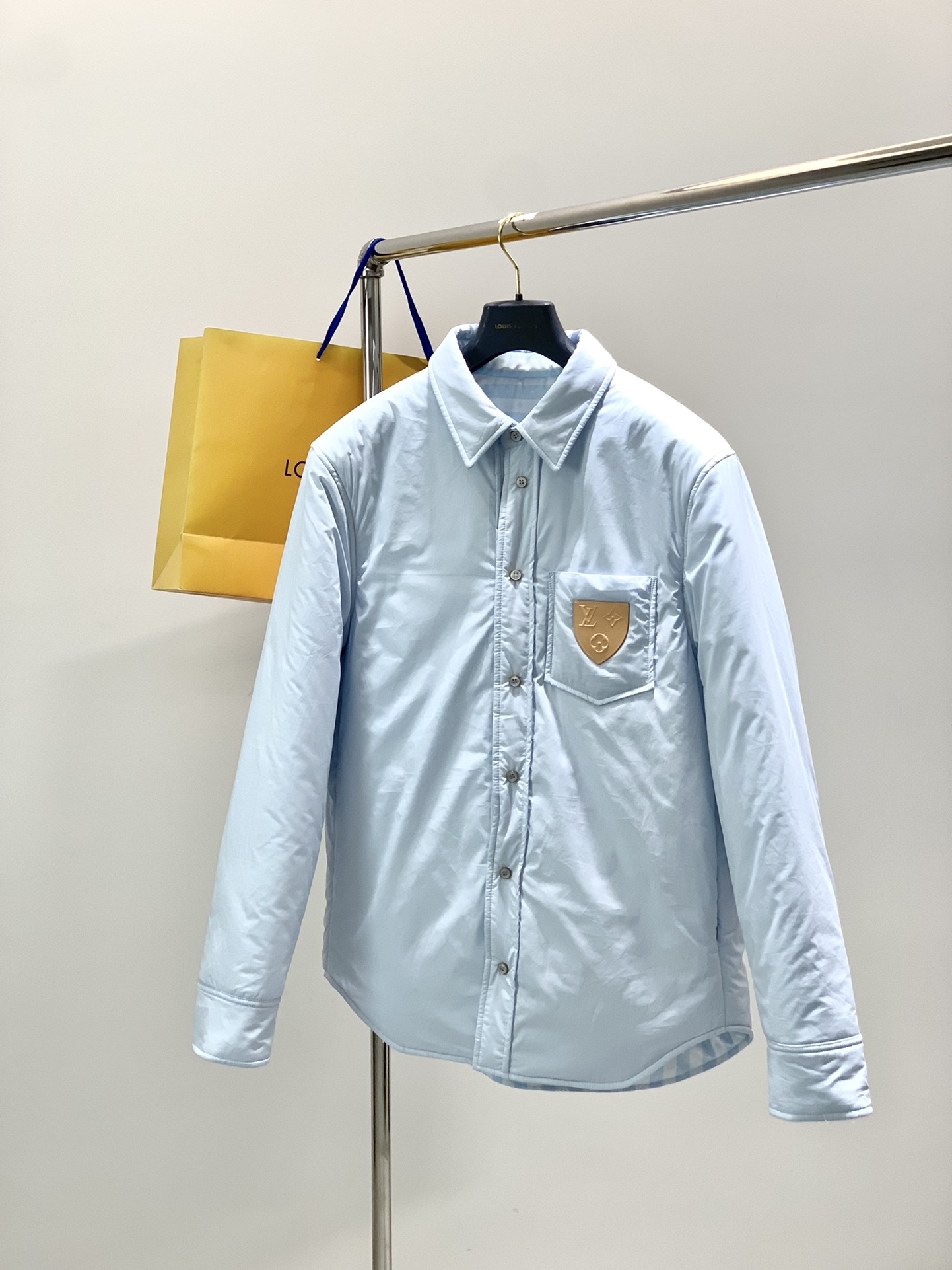 LV 1AJBES Reversible Padded Long-Sleeved Overshirt