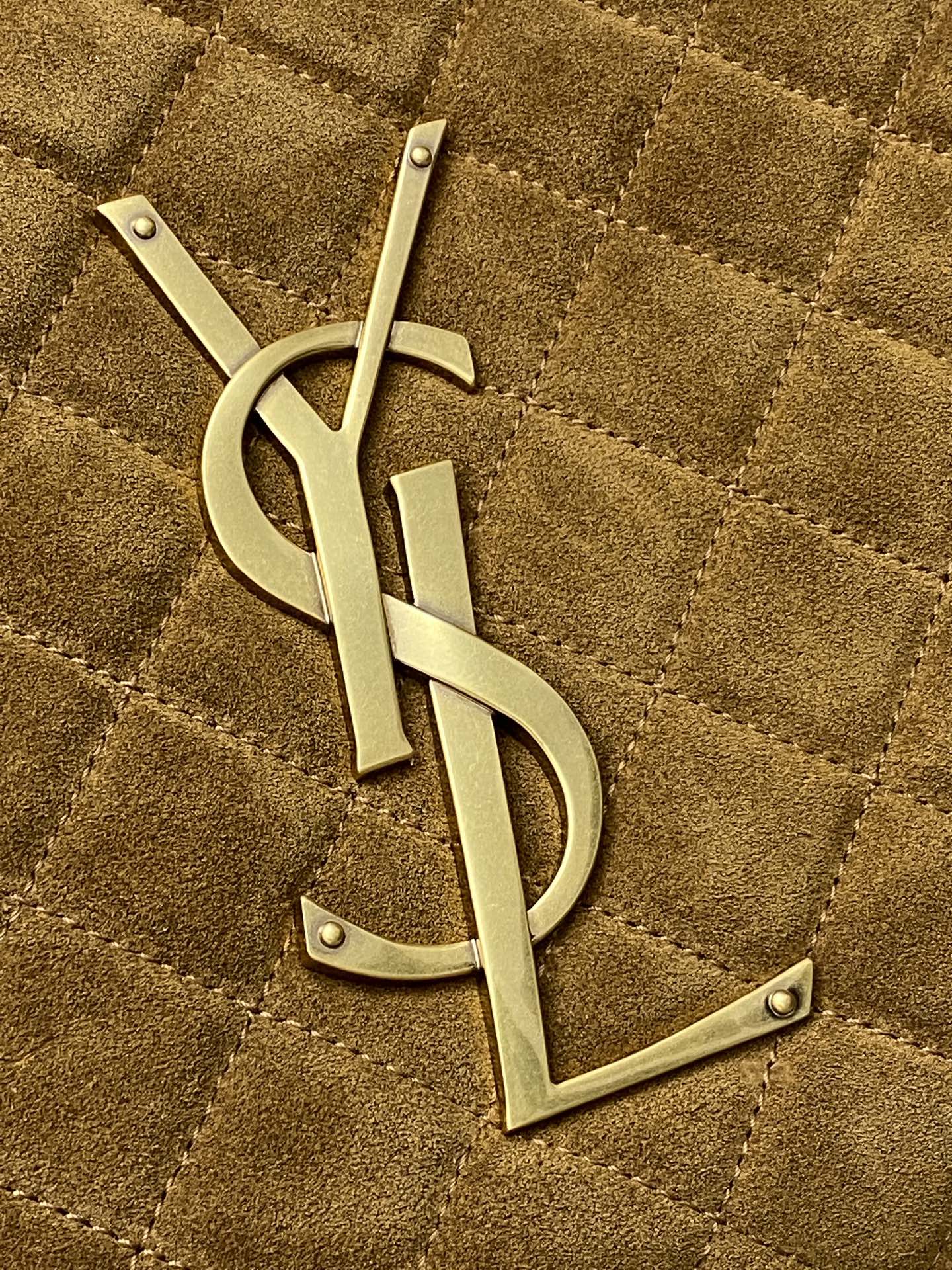 YSL ICARE Medium in quilted suede