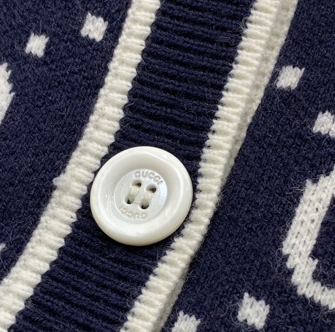 Gucci Wool Knit Cardigan Top