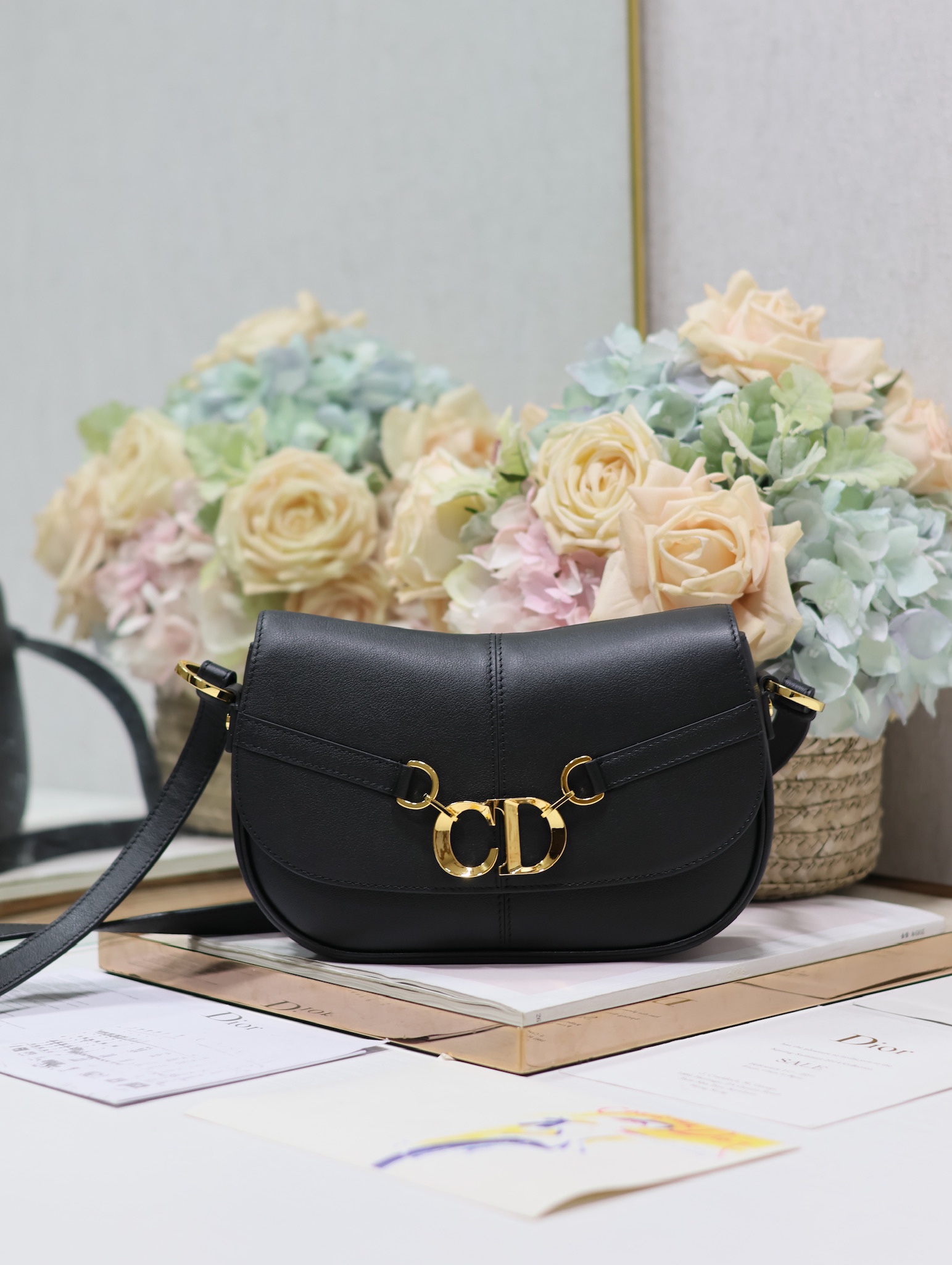 Dior Small Besace Bag Black Calfskin
