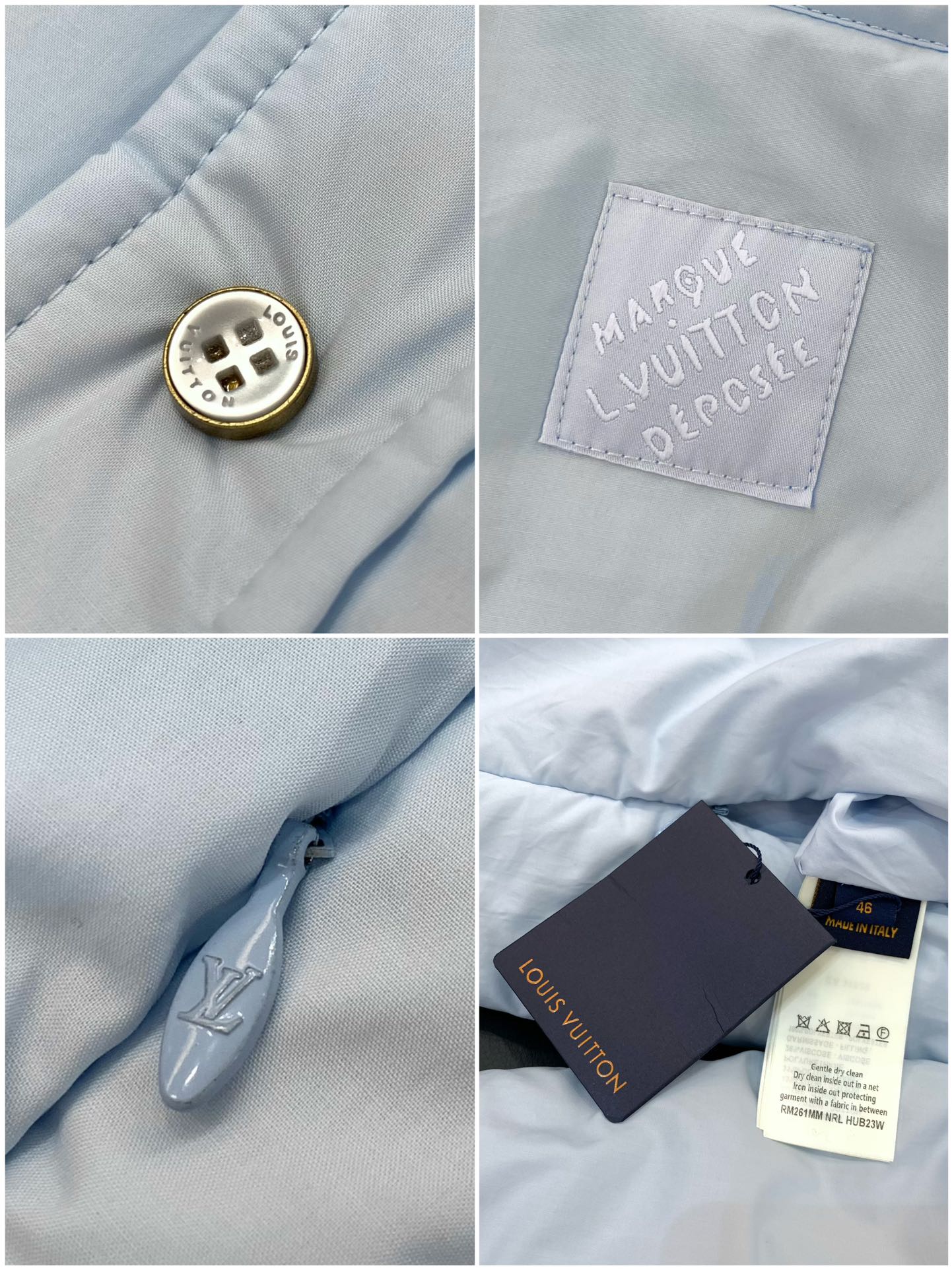 LV 1AJBES Reversible Padded Long-Sleeved Overshirt