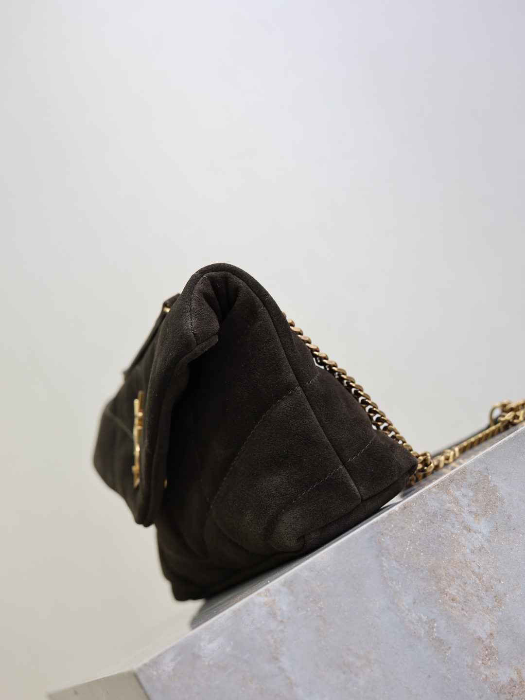 YSL Toy PUFFER in suede