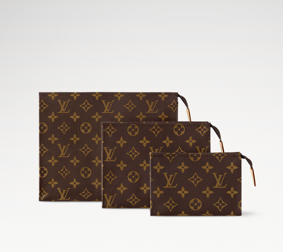 LOUIS VUITTON M47195 CUSTOMIZABLE Trio Toilet Pouch