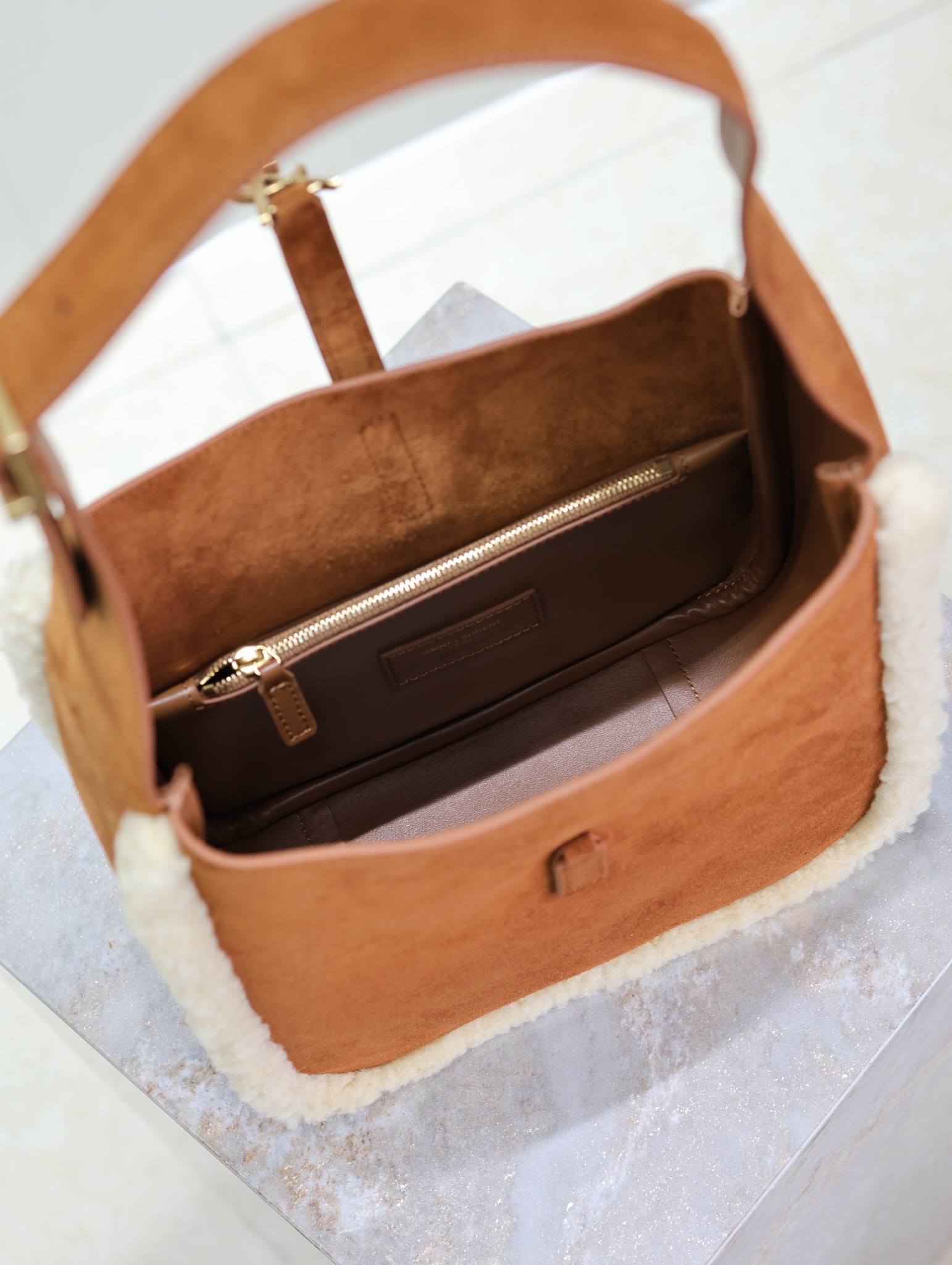 YSL Le 5 à 7 Small Suede Shoulder Bag