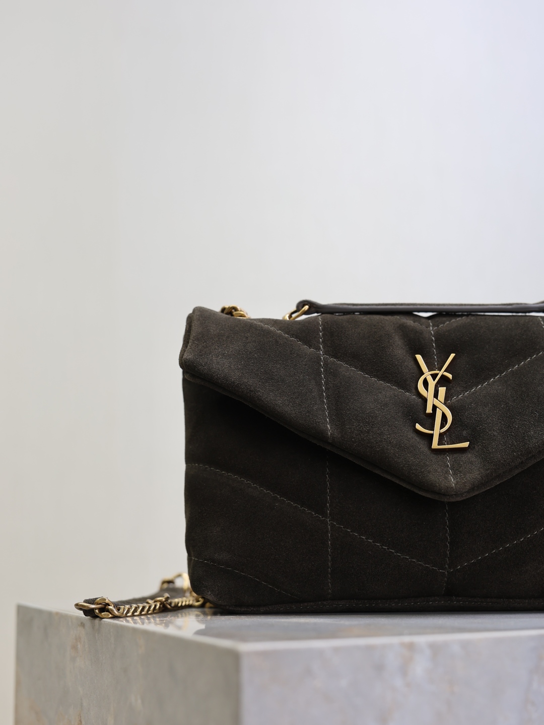 YSL Toy PUFFER in suede