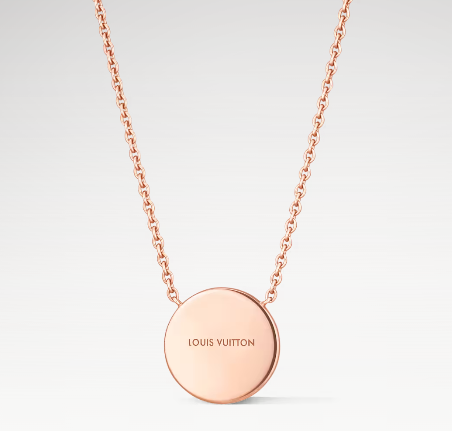LOUIS VUITTON Q93520 Color Blossom Sun Pendant, Pink Gold and White Mother-of-Pearl