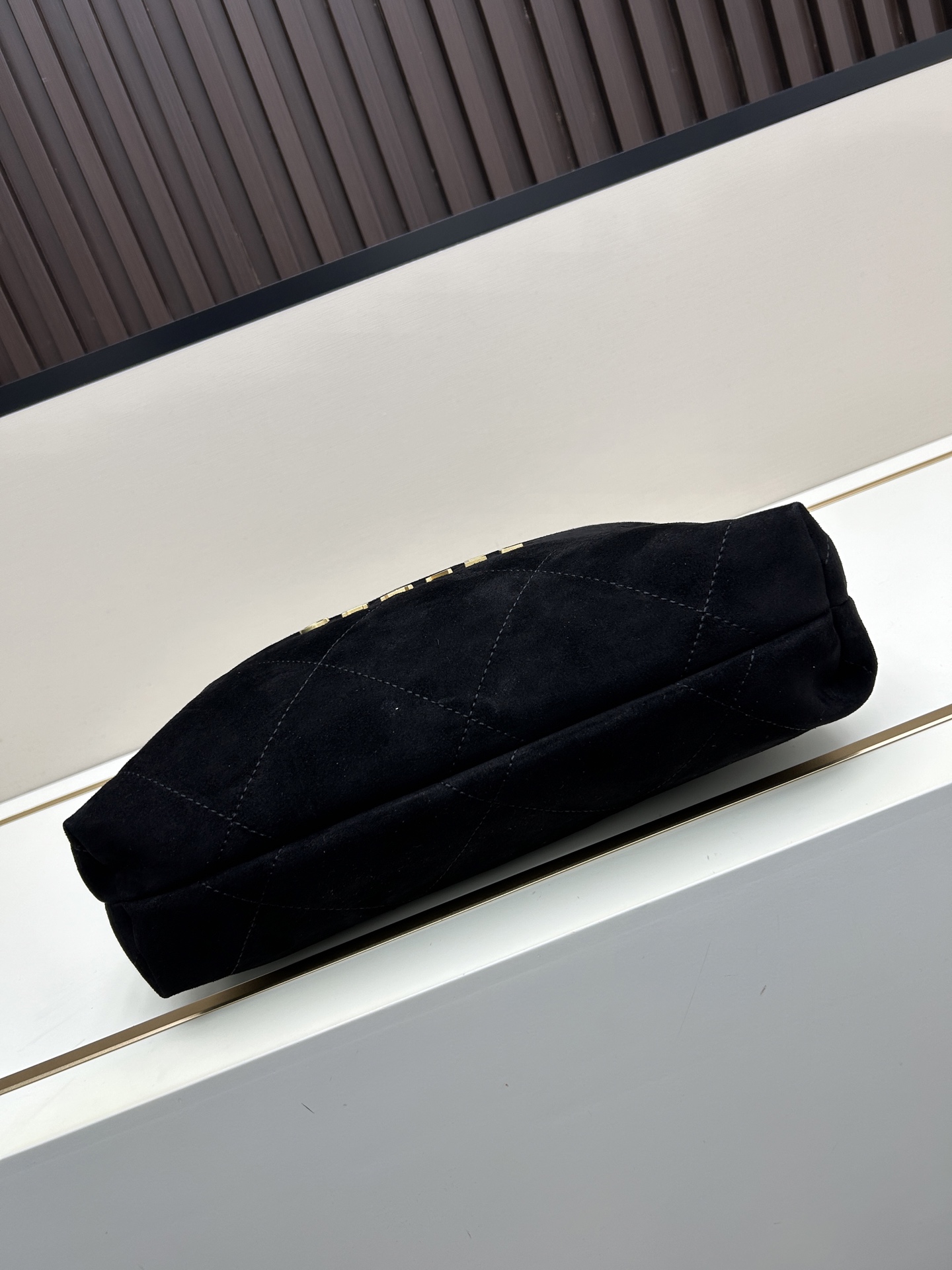 Chanel 22 Bag in Suede with Gold-Tone Hardware