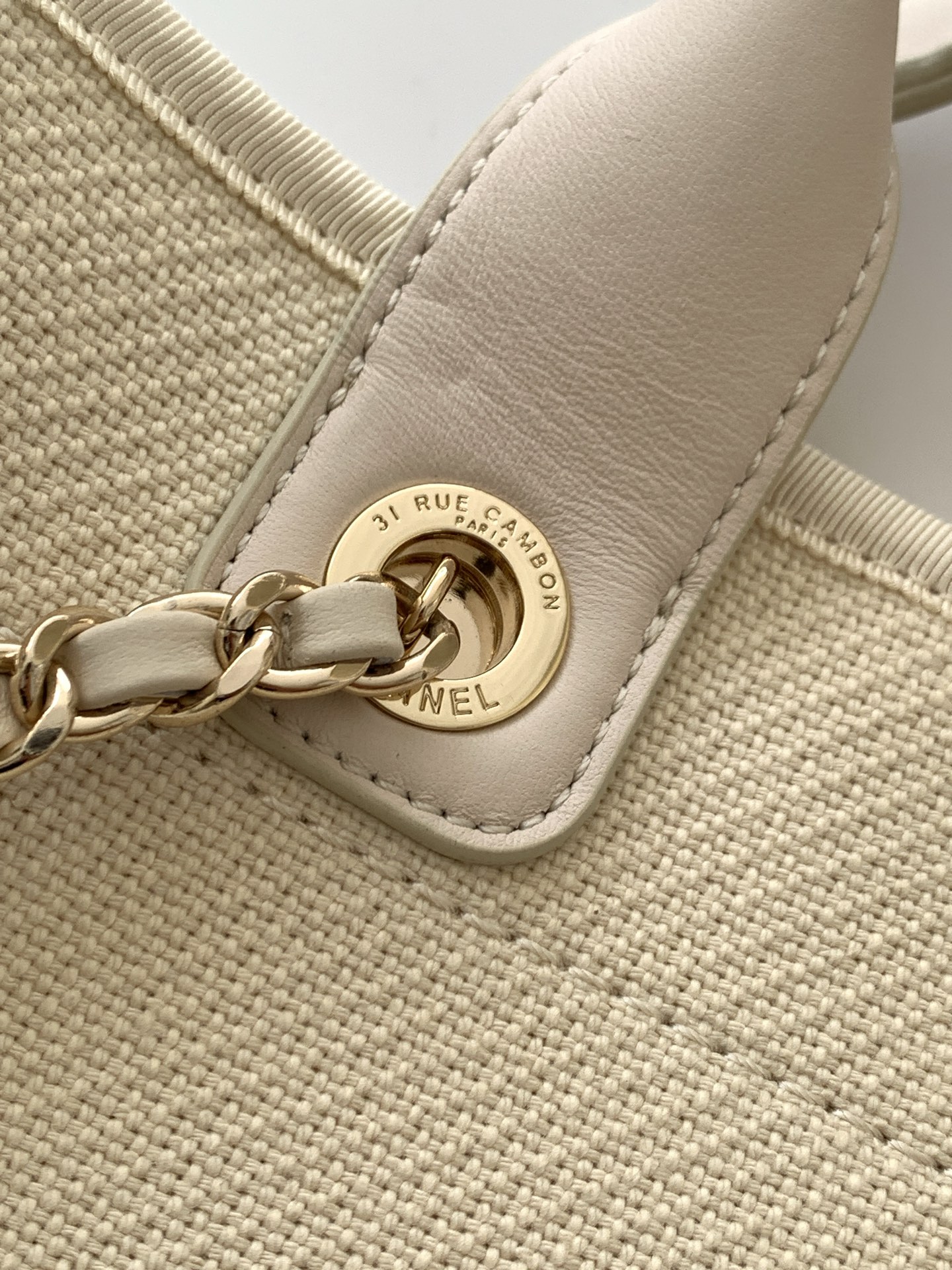 Chanel Deauville Canvas Cream