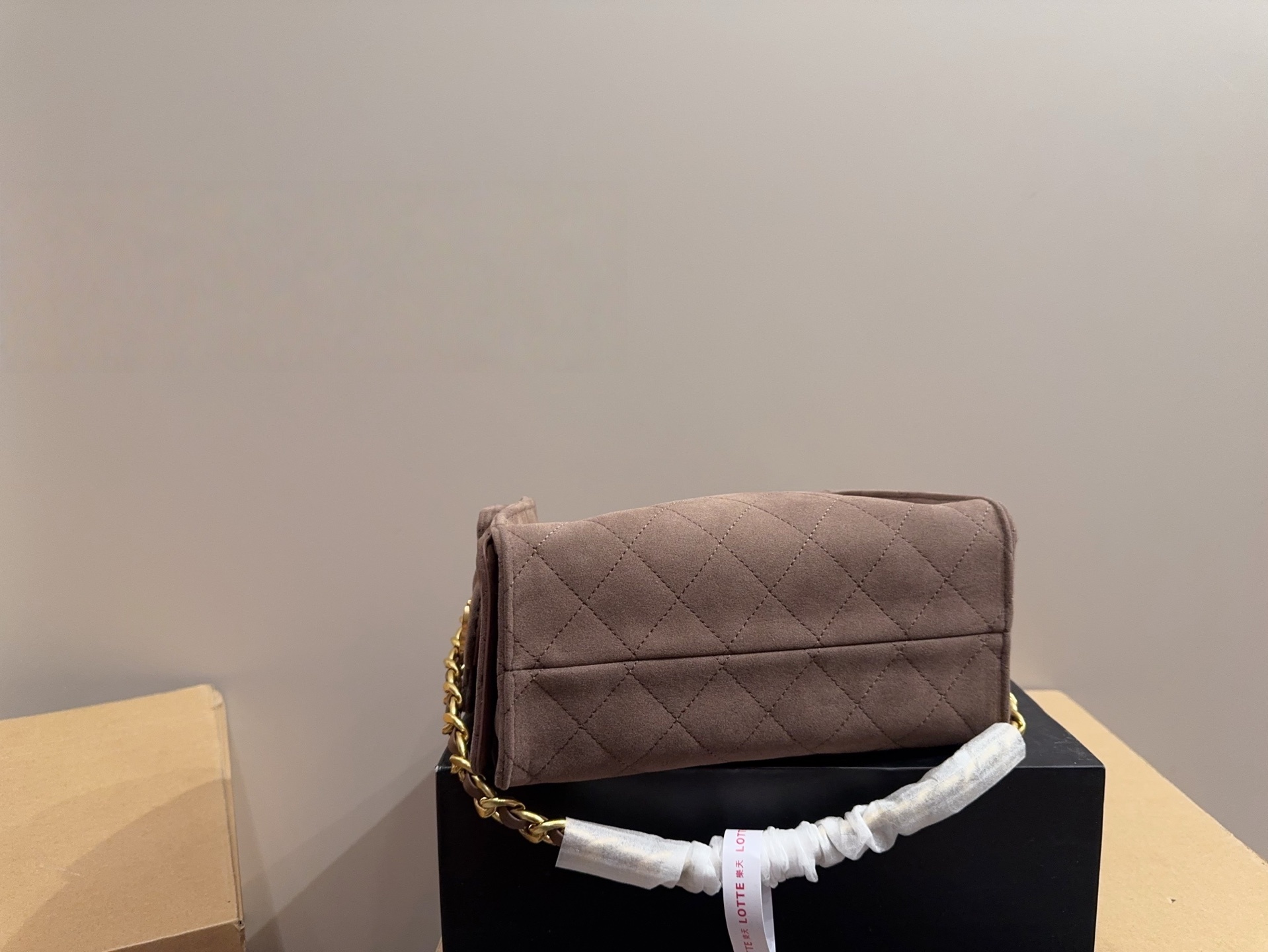 CHANEL 25A Suede Drawstring Hobo Bucket Bag