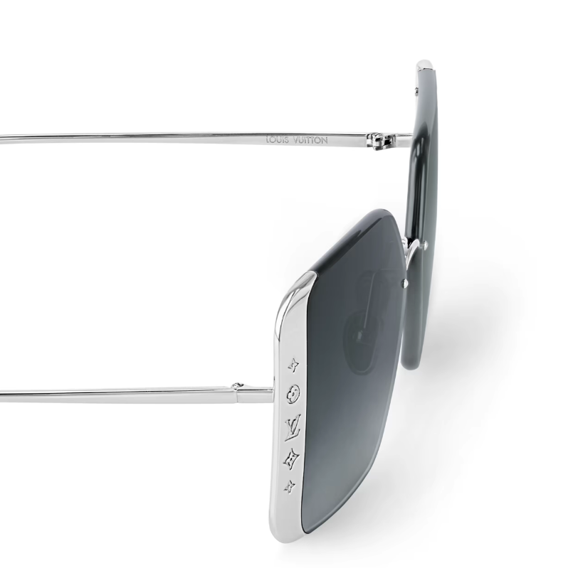 Louis Vuitton Z2009U Moon Metal Square Sunglasses Silver