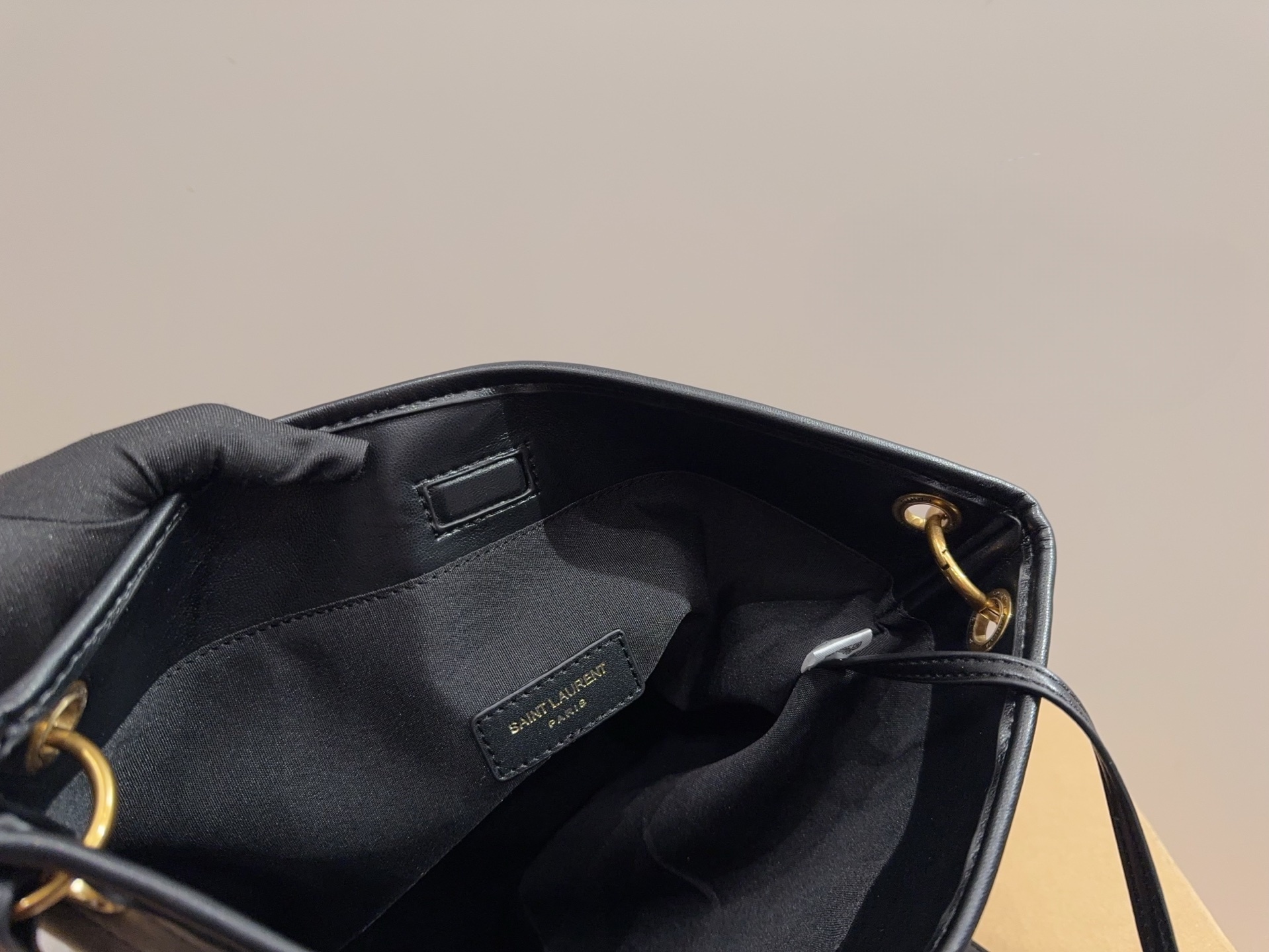 YSL Leather Bucket Bag