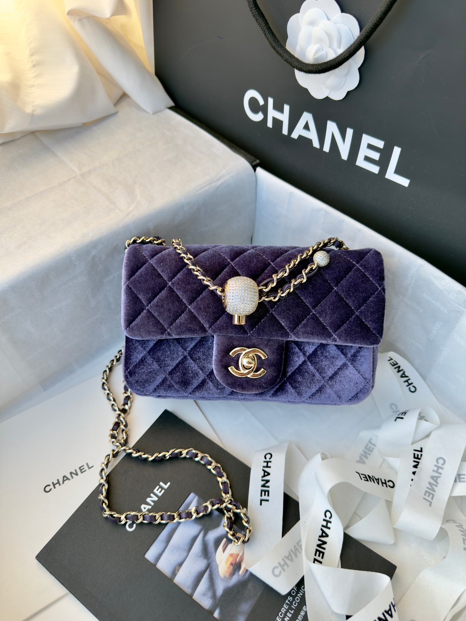 Chanel Flap Bag purple