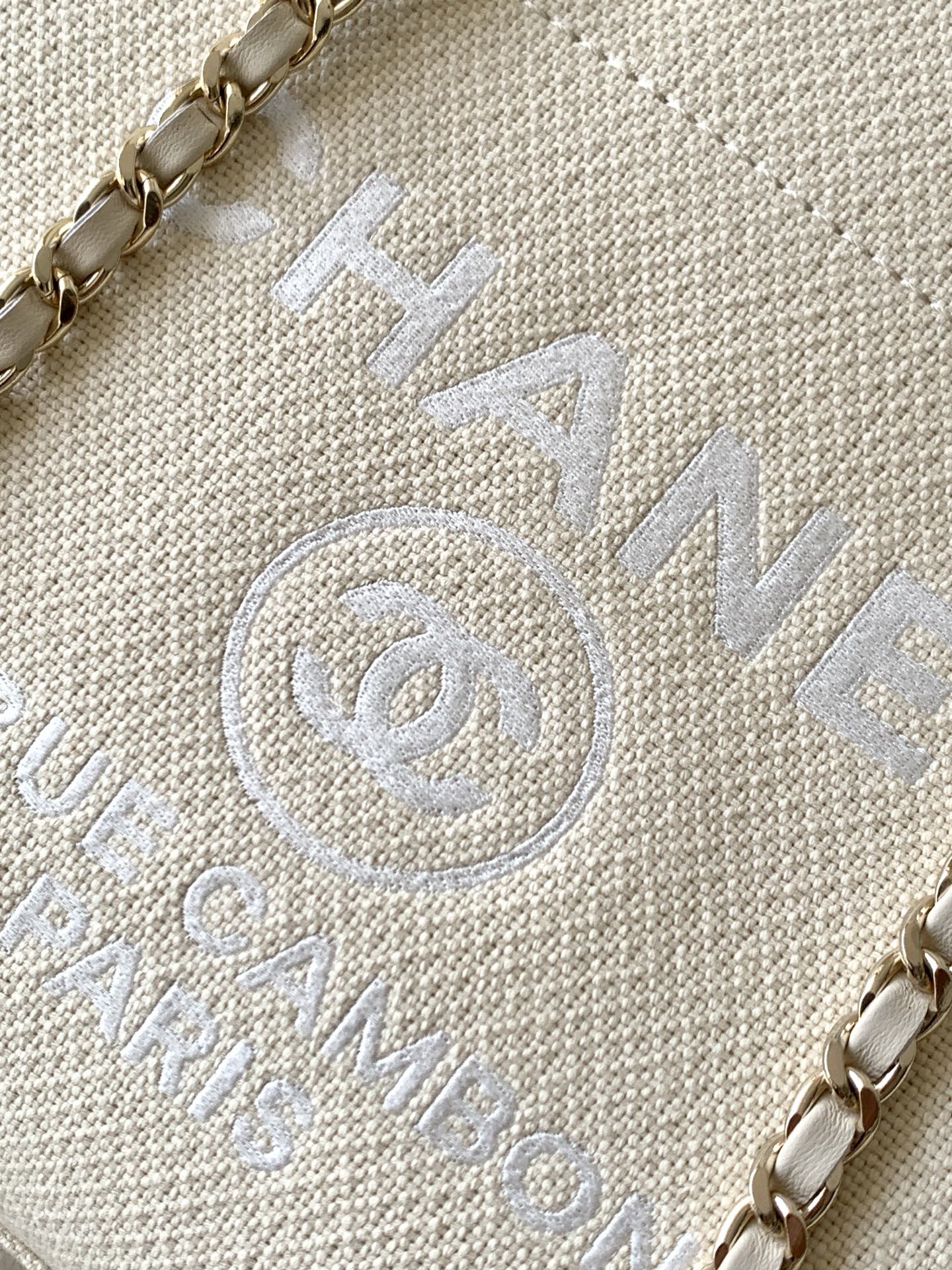 Chanel Deauville Canvas Cream
