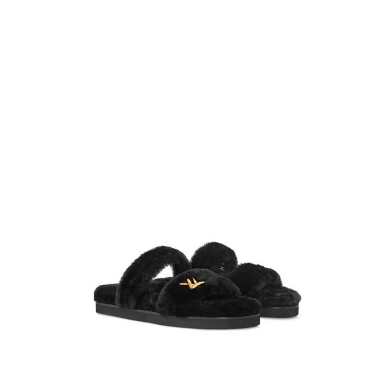 Louis Vuitton Flight Mode LV Sunset Comfort Flat Mule Black 1AC716