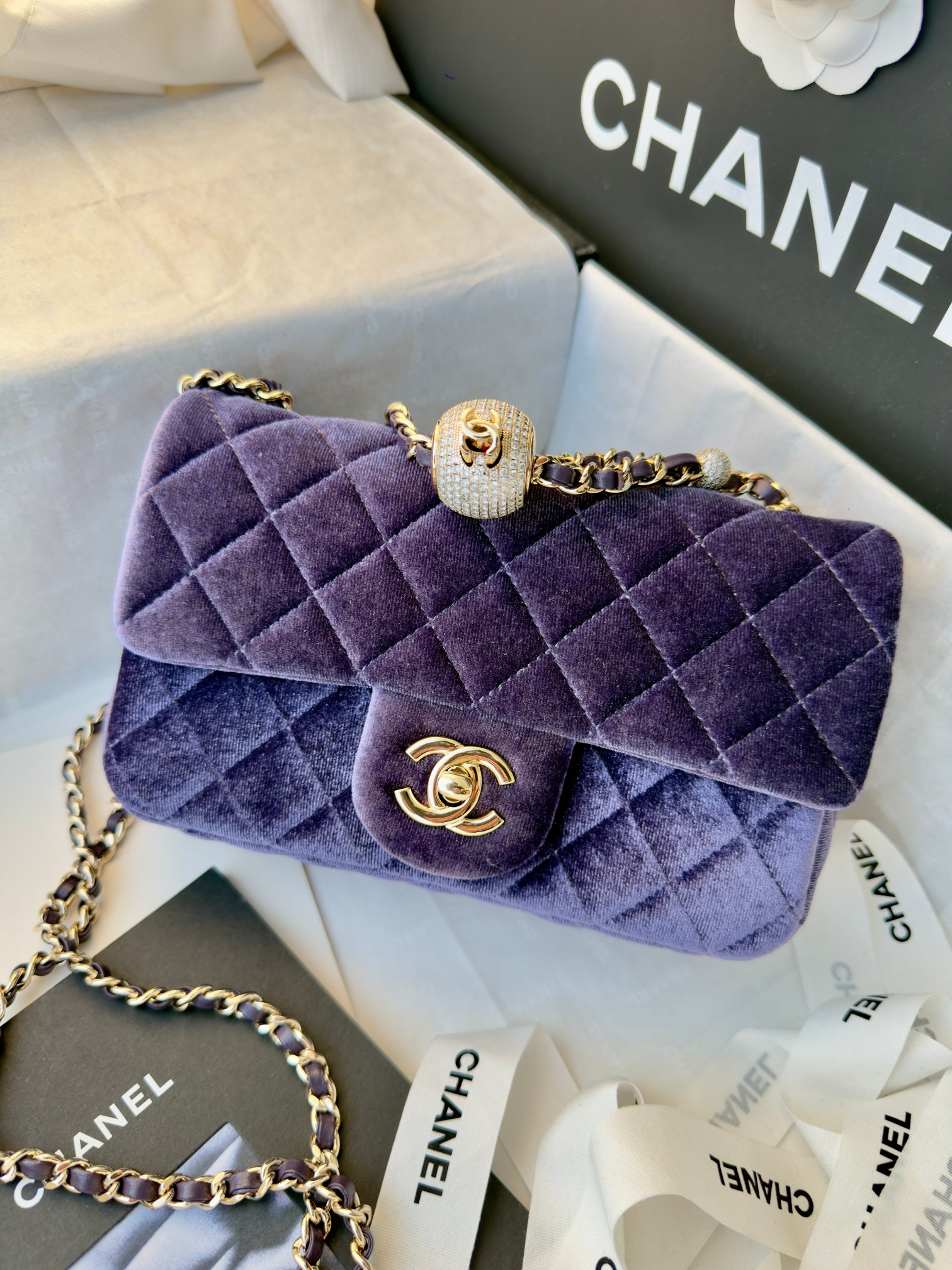 Chanel Flap Bag purple