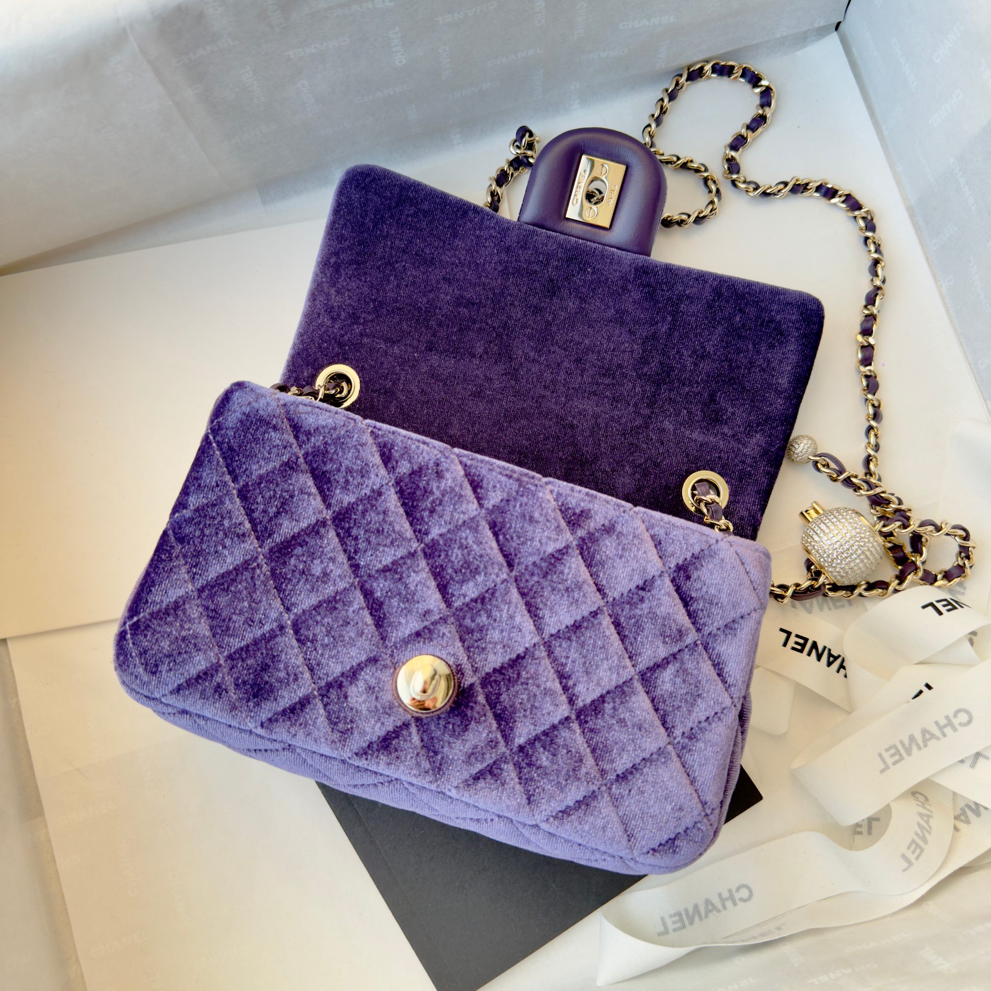 Chanel Flap Bag purple