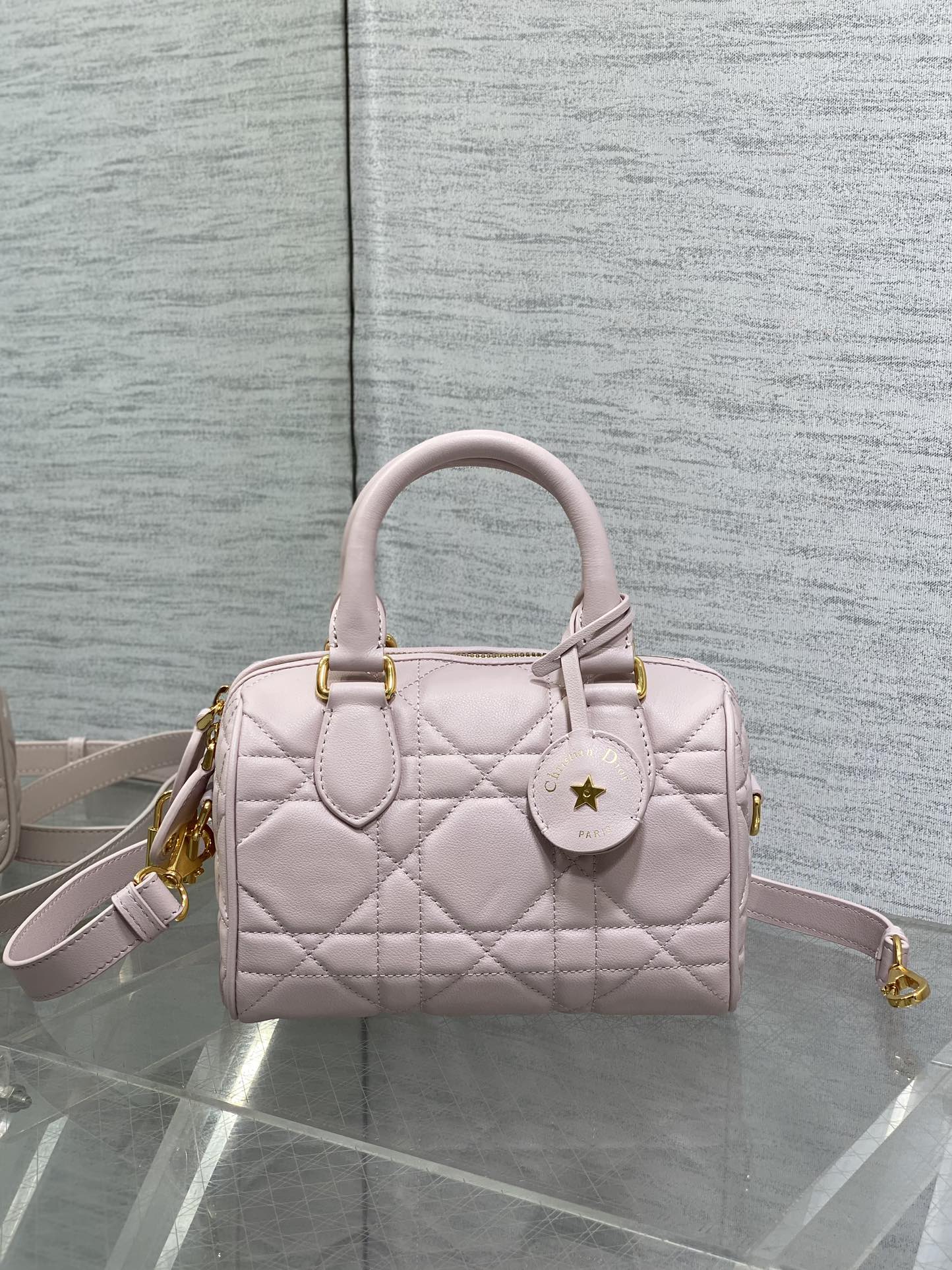 Dior Groove 20 Bag Pale Pink Macrocannage Calfskin