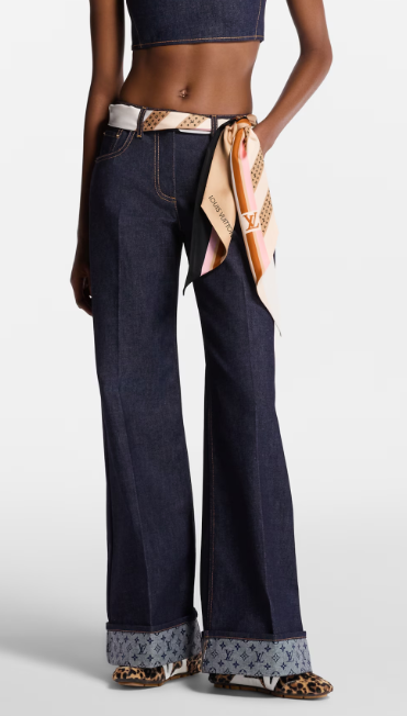 LOUIS VUITTON 1AIBHC Cuffed Hem Flared Jeans