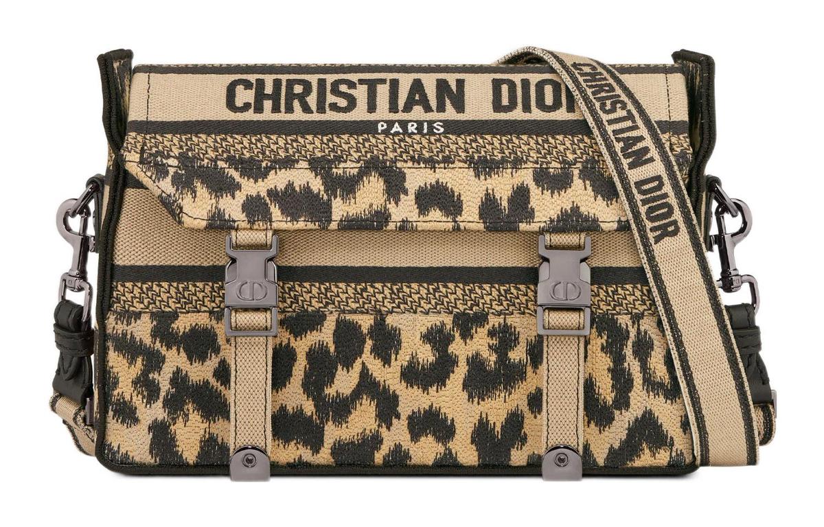 Dior leopard Messenger Bag Shoulder Bag Crossbody Bag Small Size Women's Leopard Print