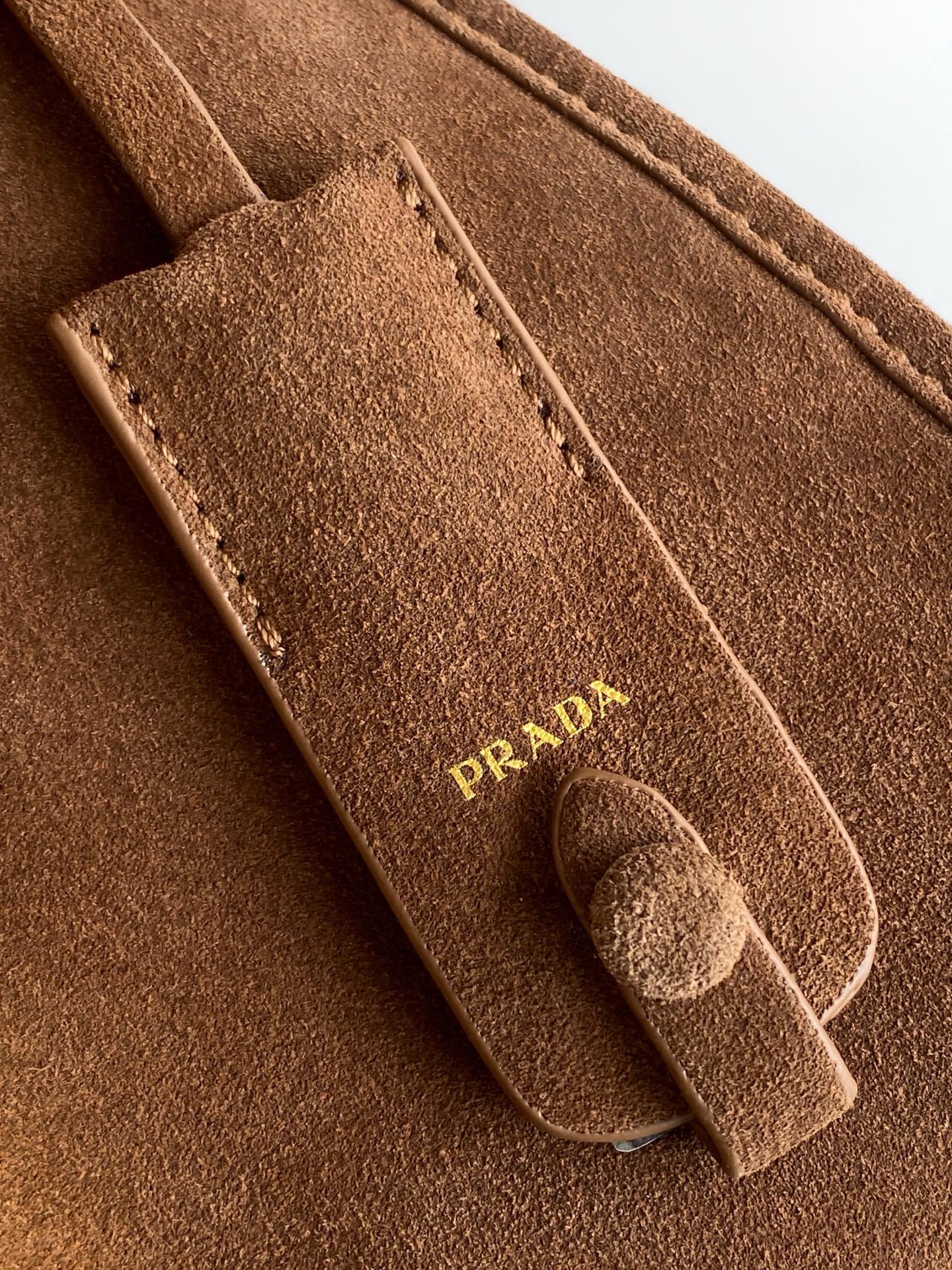 Prada Small suede tote bag