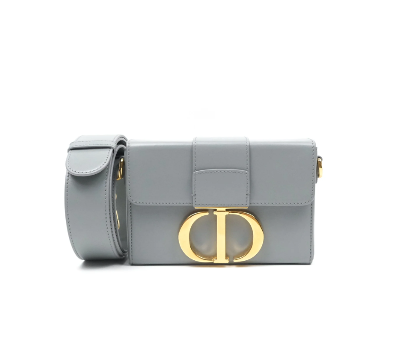 Dior 30 Montaigne Box Bag Grey Calfskin