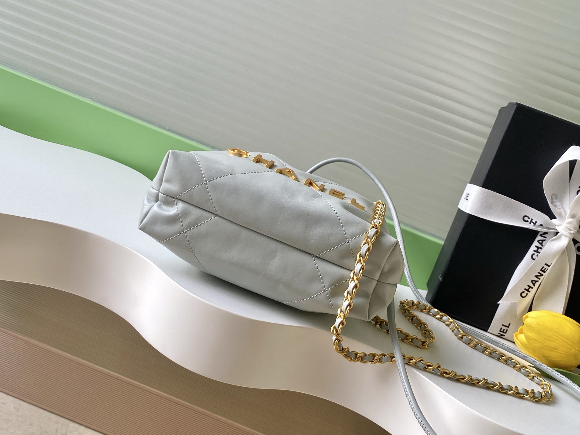 Chanel Small 22 Tote - Light Blue