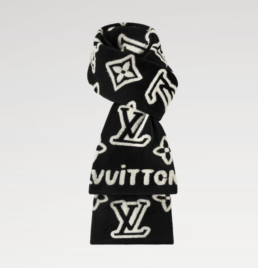 LOUIS VUITTON M96963 Monogram Blast Knitted Scarf