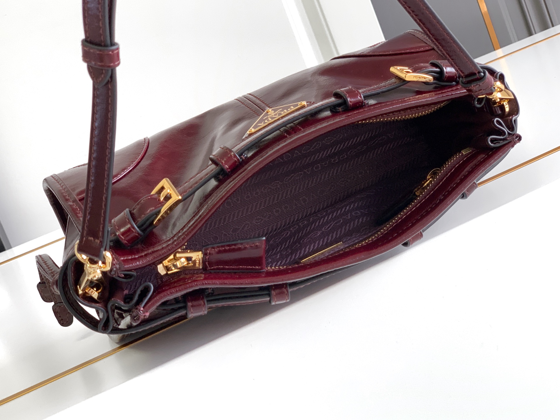 Prada Bonnie Small Leather Shoulder Bag