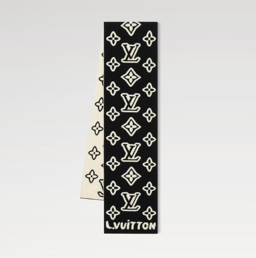 LOUIS VUITTON M96963 Monogram Blast Knitted Scarf