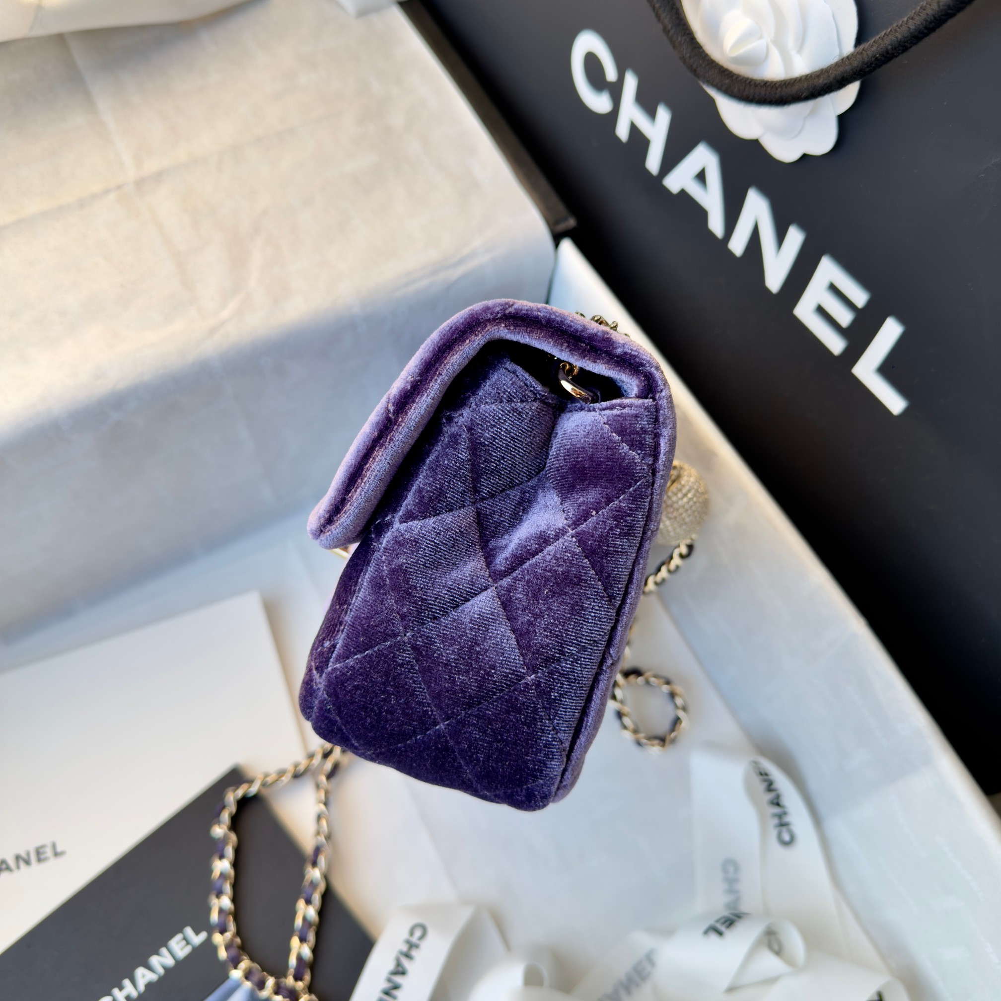 Chanel Flap Bag purple