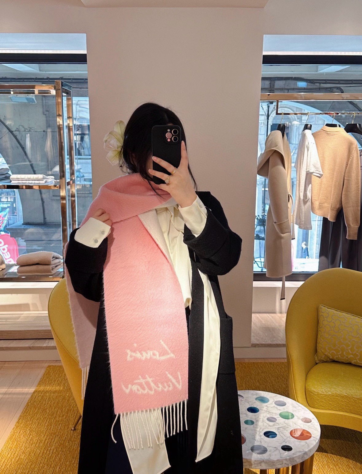 Fluffygram scarf-Pink