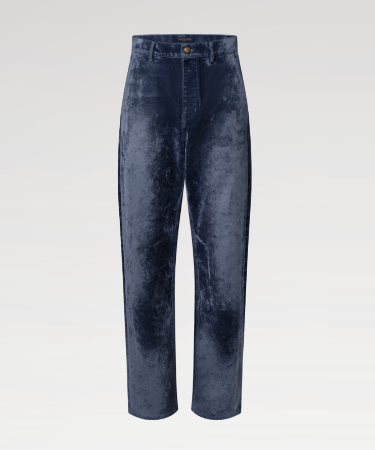 LOUIS VUITTON 1AJBKA Velvet Denim Pants With Monogram Details