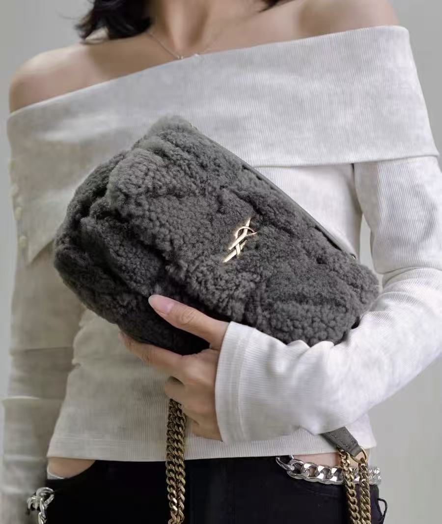 YSL JAMIE Lambskin & Shearling Combination