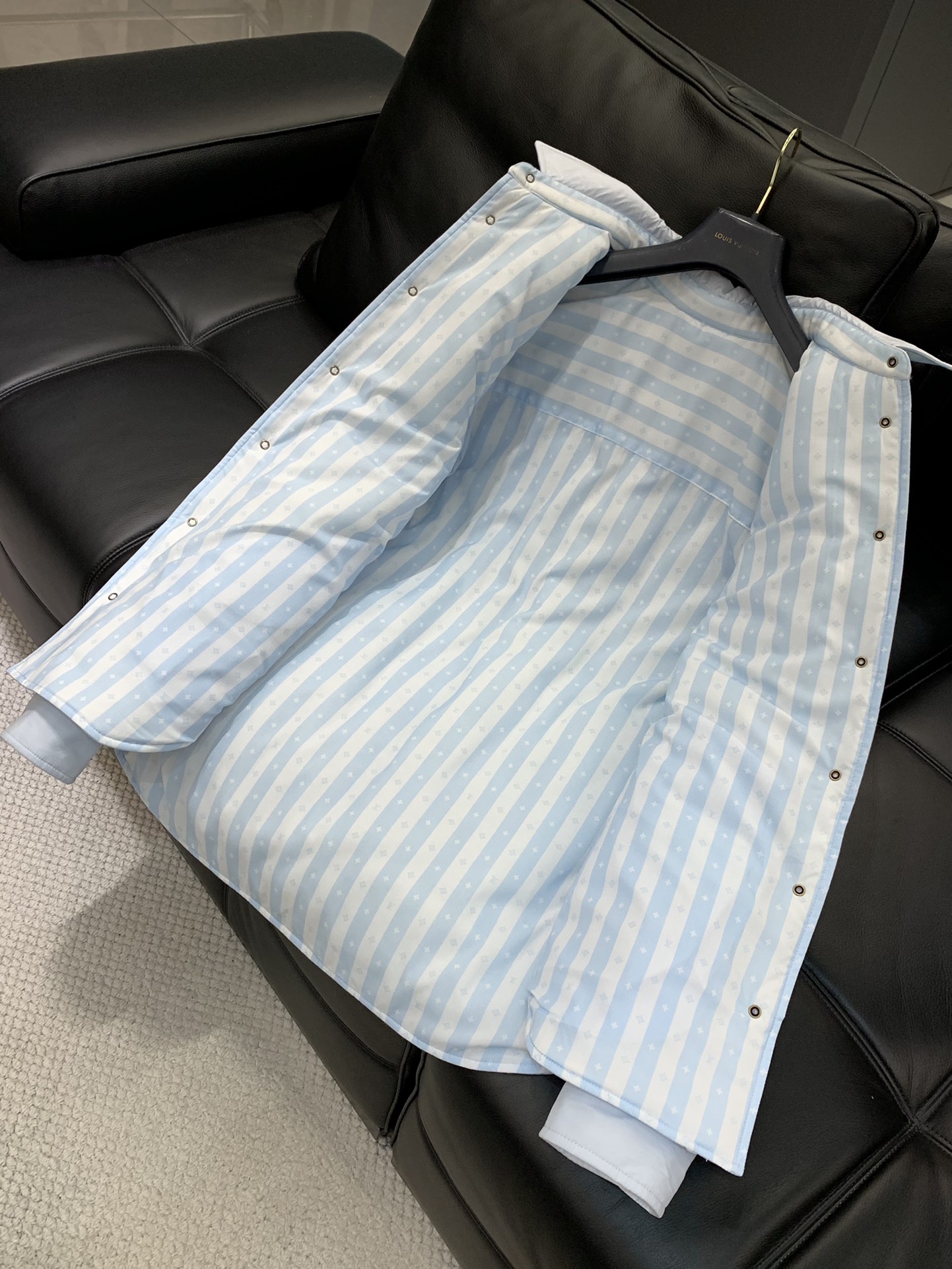 LV 1AJBES Reversible Padded Long-Sleeved Overshirt