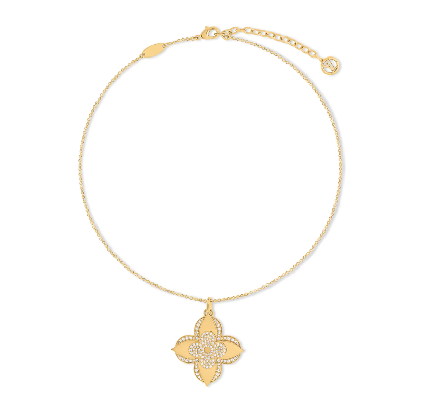 Louis Vuitton M02001 LV Medaillon Necklace Gold-Color