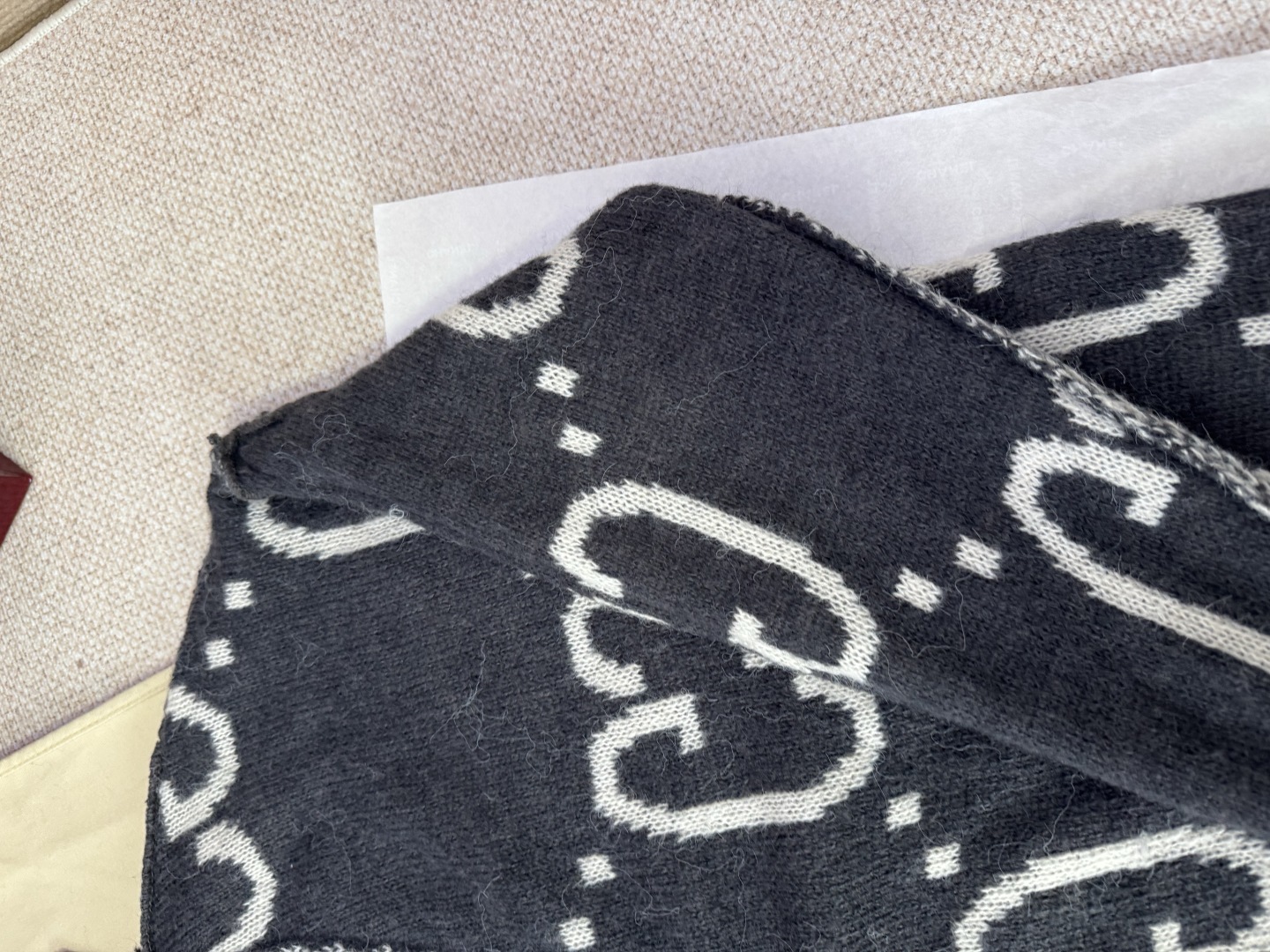 GUCCI Jacquard Mohair Reversible Cardigan