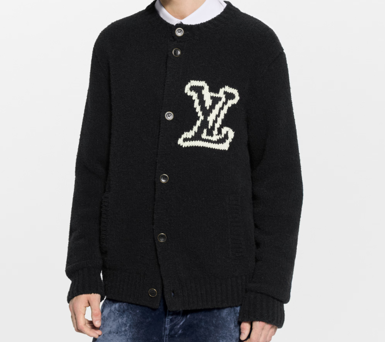 LOUIS VUITTON 1AJBXP Chunky Intarsia Signature Cardigan