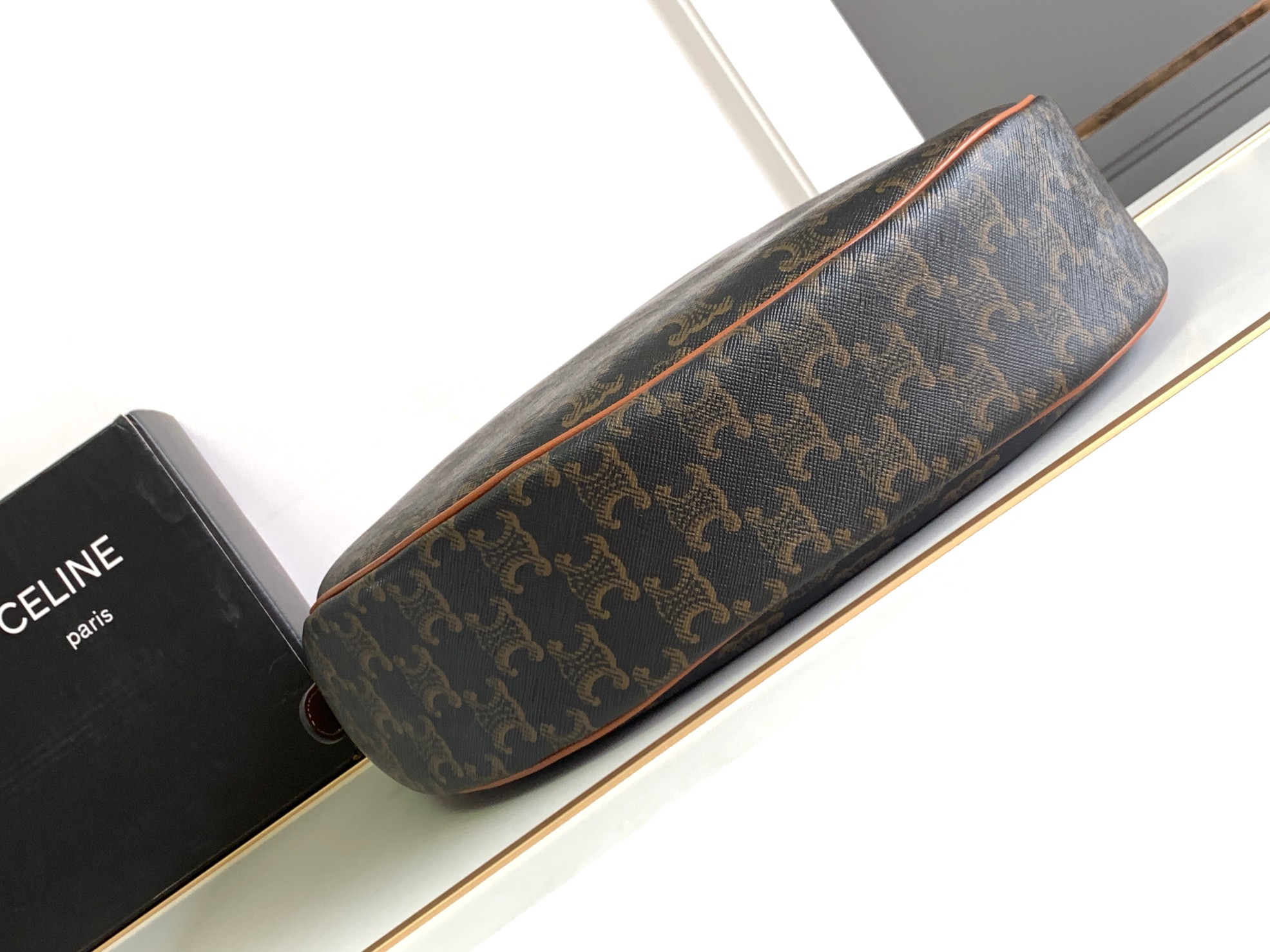 Celine MEDIUM HELOÏSE BAG IN TRIOMPHE CANVAS AND CALFSKIN