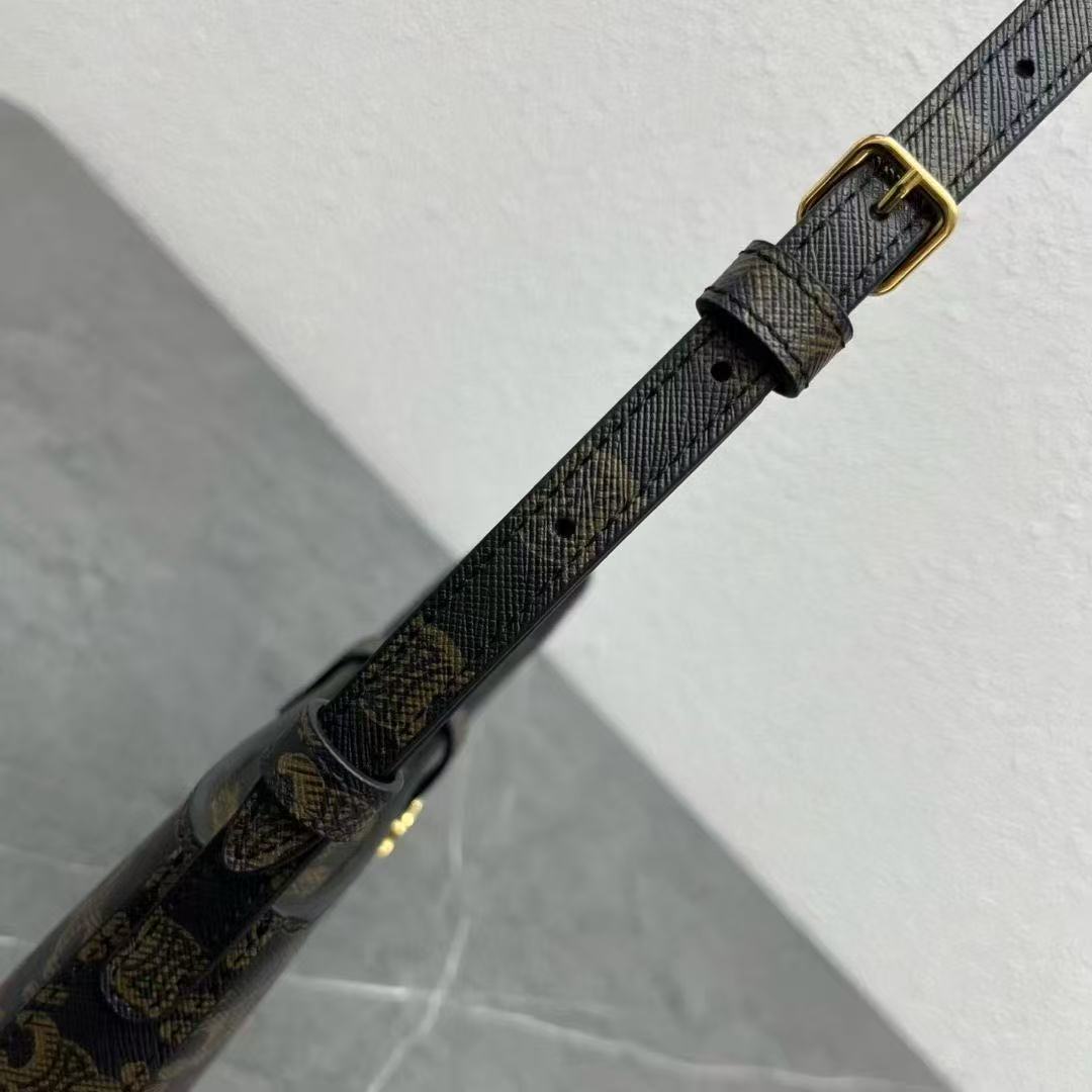 CELINE TINA SHOULDER BAG IN Triomphe canvas